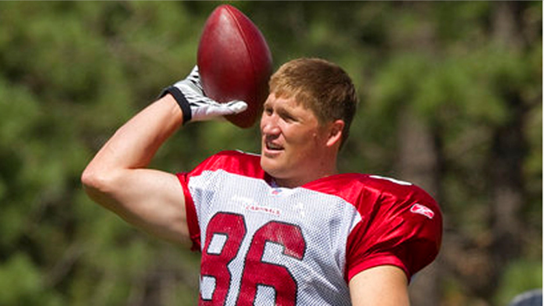 Tight end Todd Heap at NFL football training camp in 2014 when he was a member of the Arizona Cardinals.