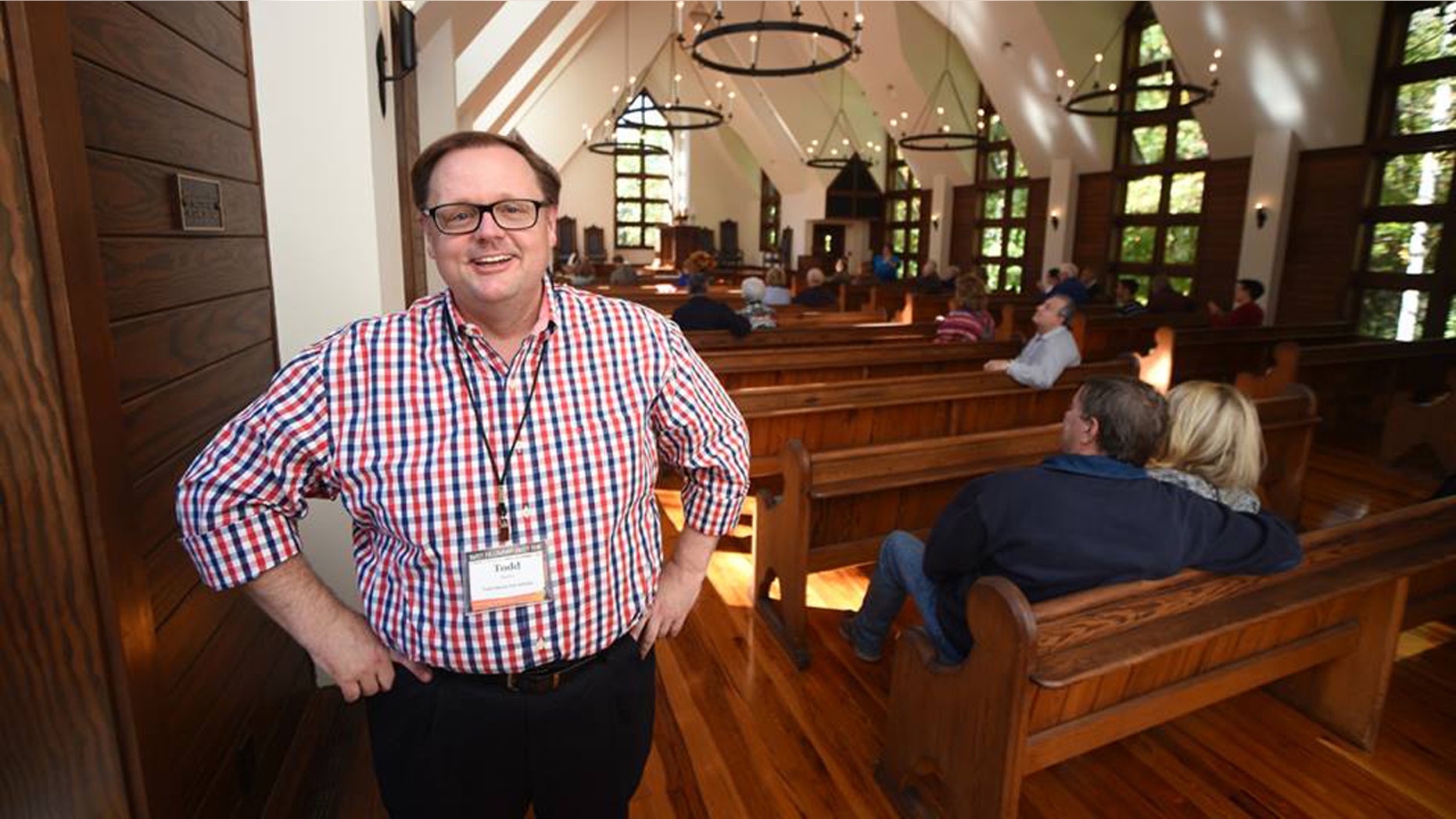 The author at the Billy Graham Training Center in Asheville, North Carolina (Courtesy Todd Starnes)