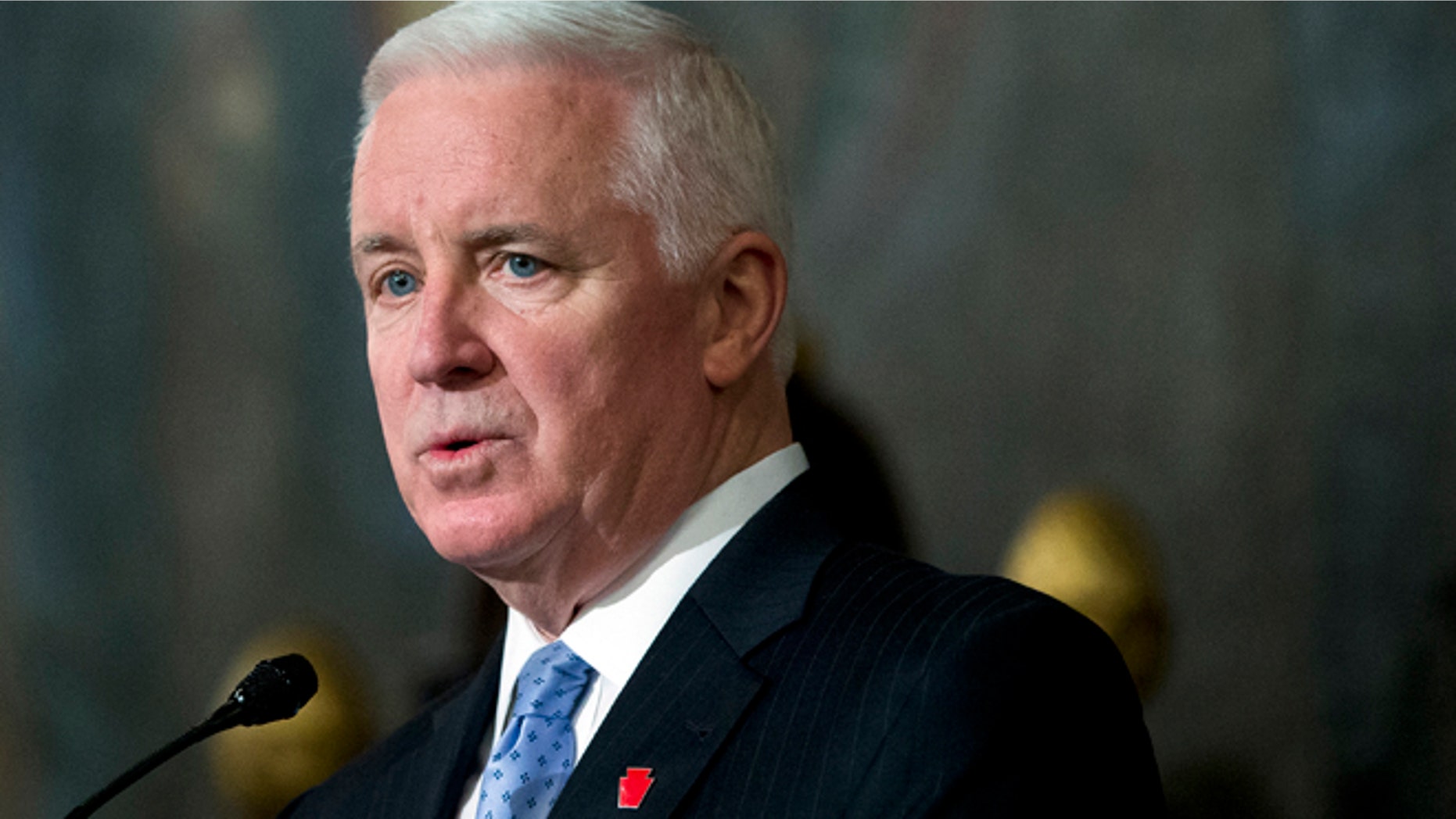 Feb. 4, 2014: Republican Pennsylvania Gov. Tom Corbett speaks in Harrisburg, Pa.