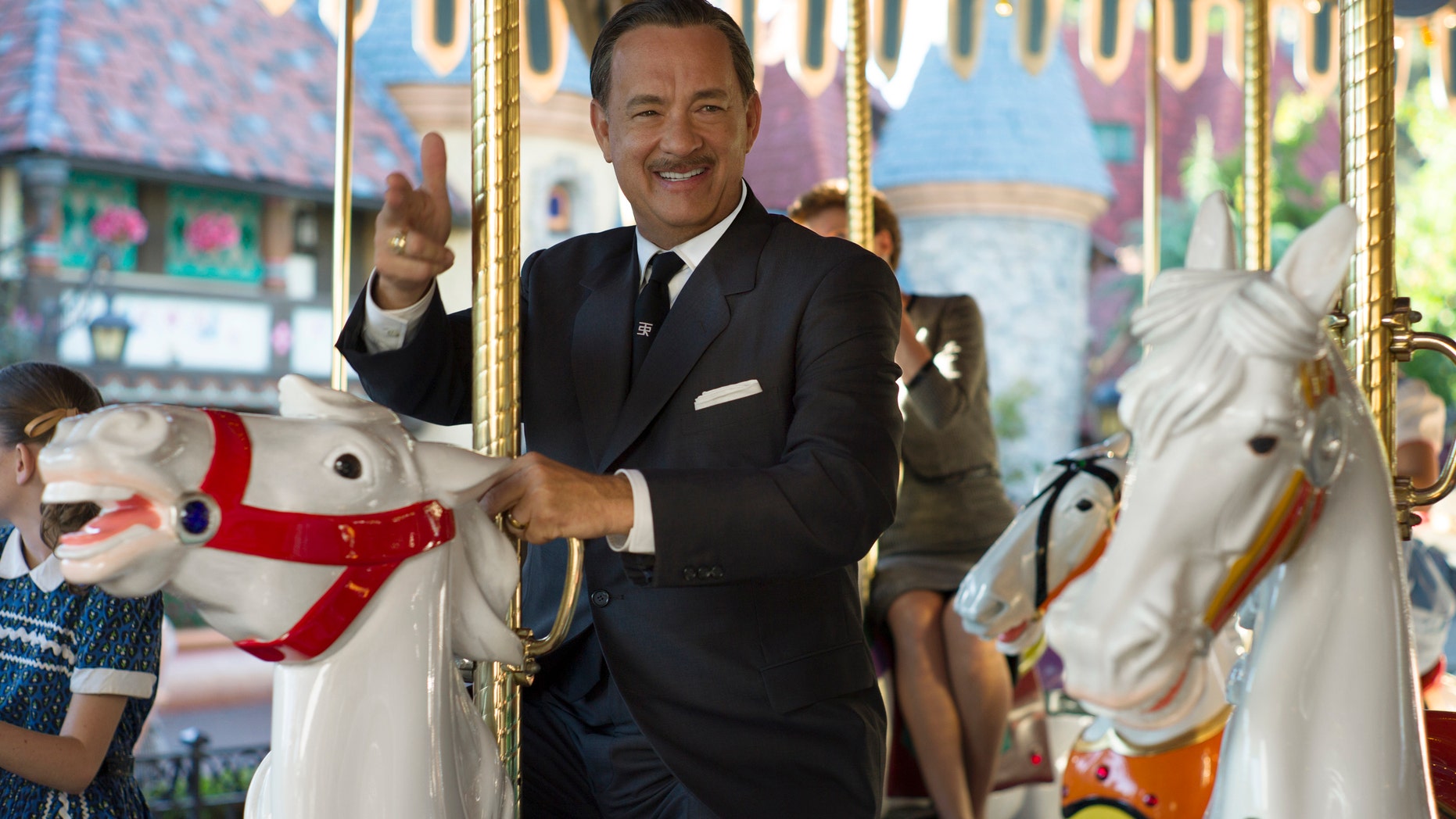 This image released by Disney shows Tom Hanks as Walt Disney in a scene from "Saving Mr. Banks."