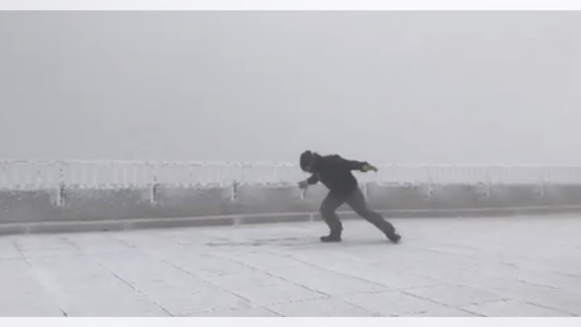 Tom Padham, a weather observer at the Mount Washington Observatory in New Hampshire, stepped out into wind gusts of more than 100 mph Friday.