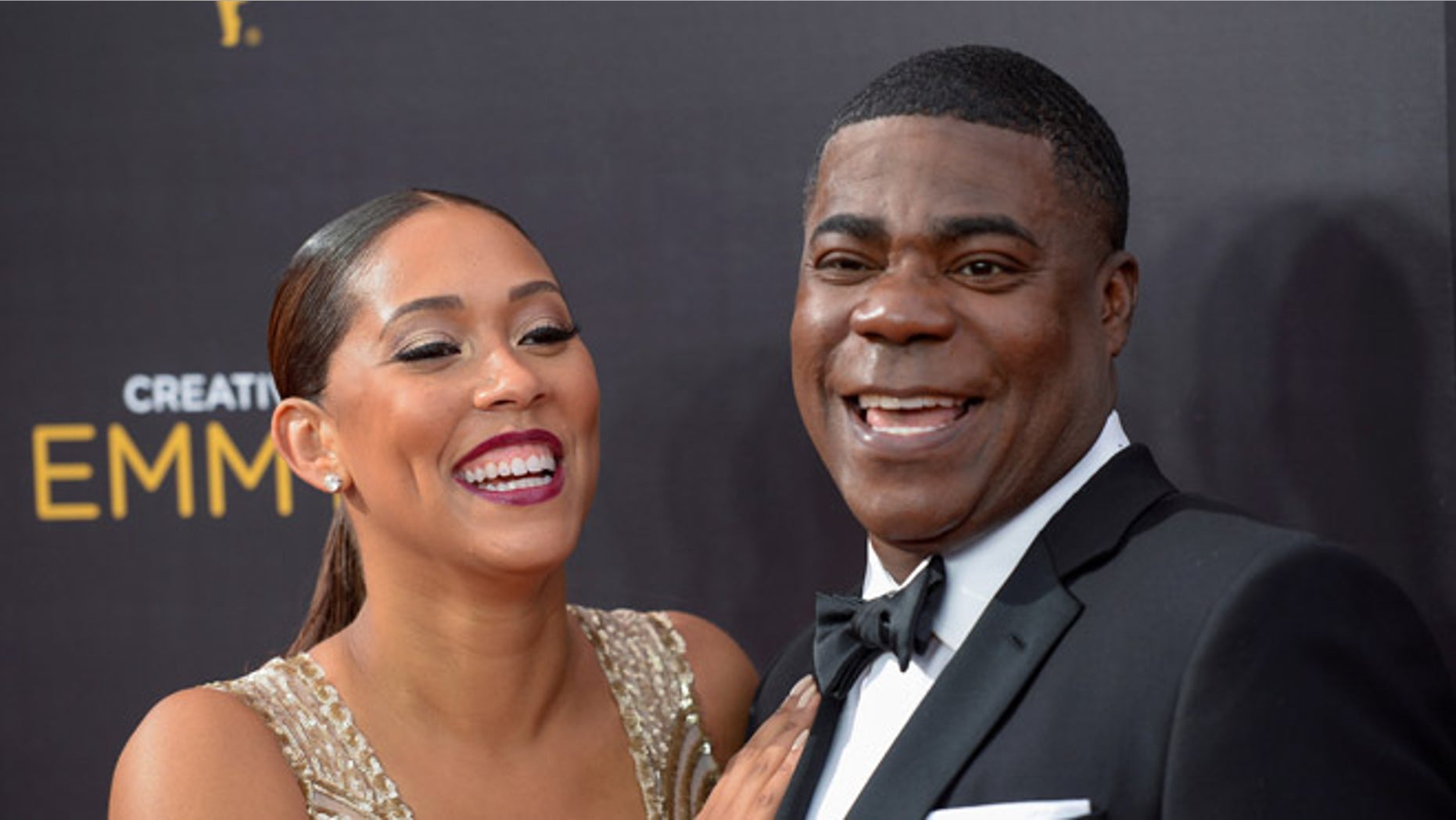 September 10, 2016. Tracy Morgan and his wife Megan Wollover at the Creative Arts Emmys.