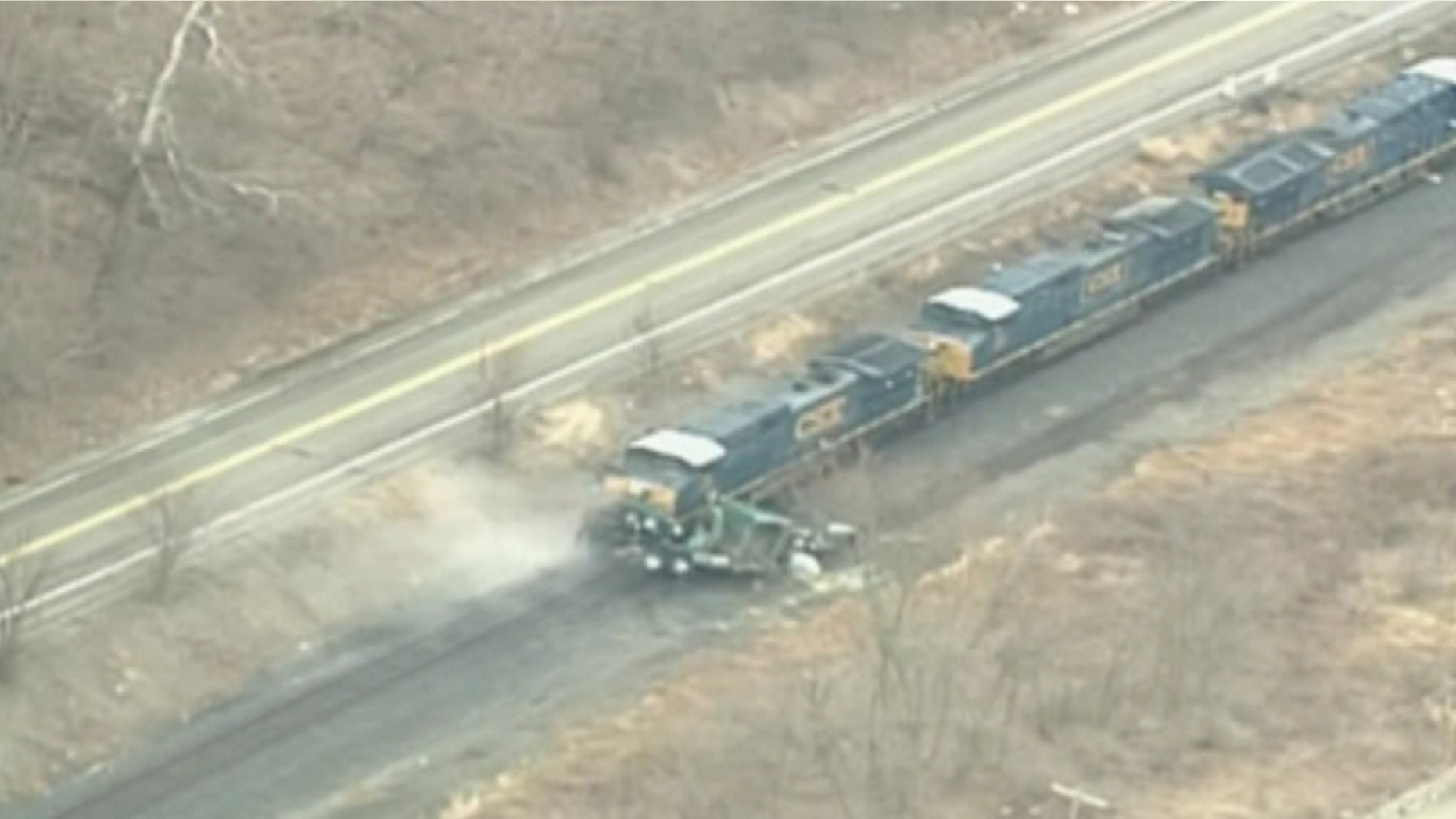 Evacuations were ordered in a Pennsylvania neighborhood after a train collided with a truck carrying hydrochloric acid.