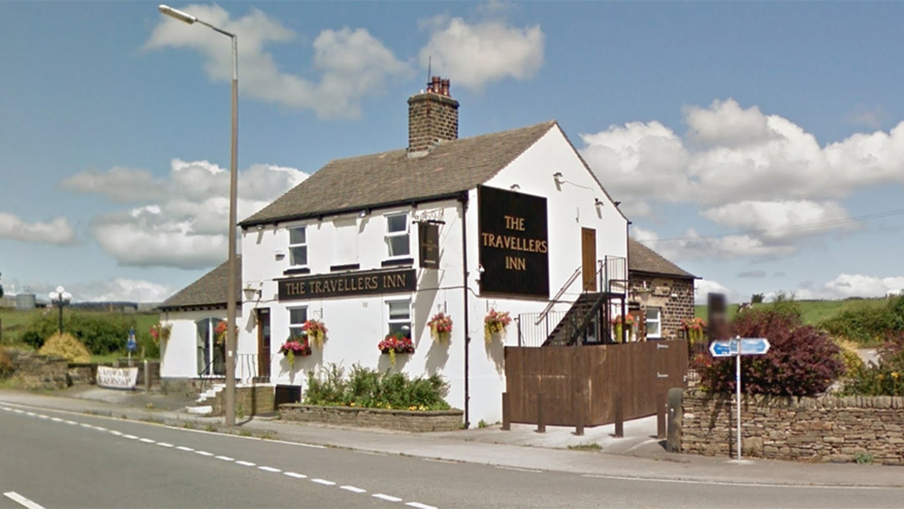 Owen Scott pleaded guilty to trying to kill four children by crashing his car outside this pub in Barnsley, England.