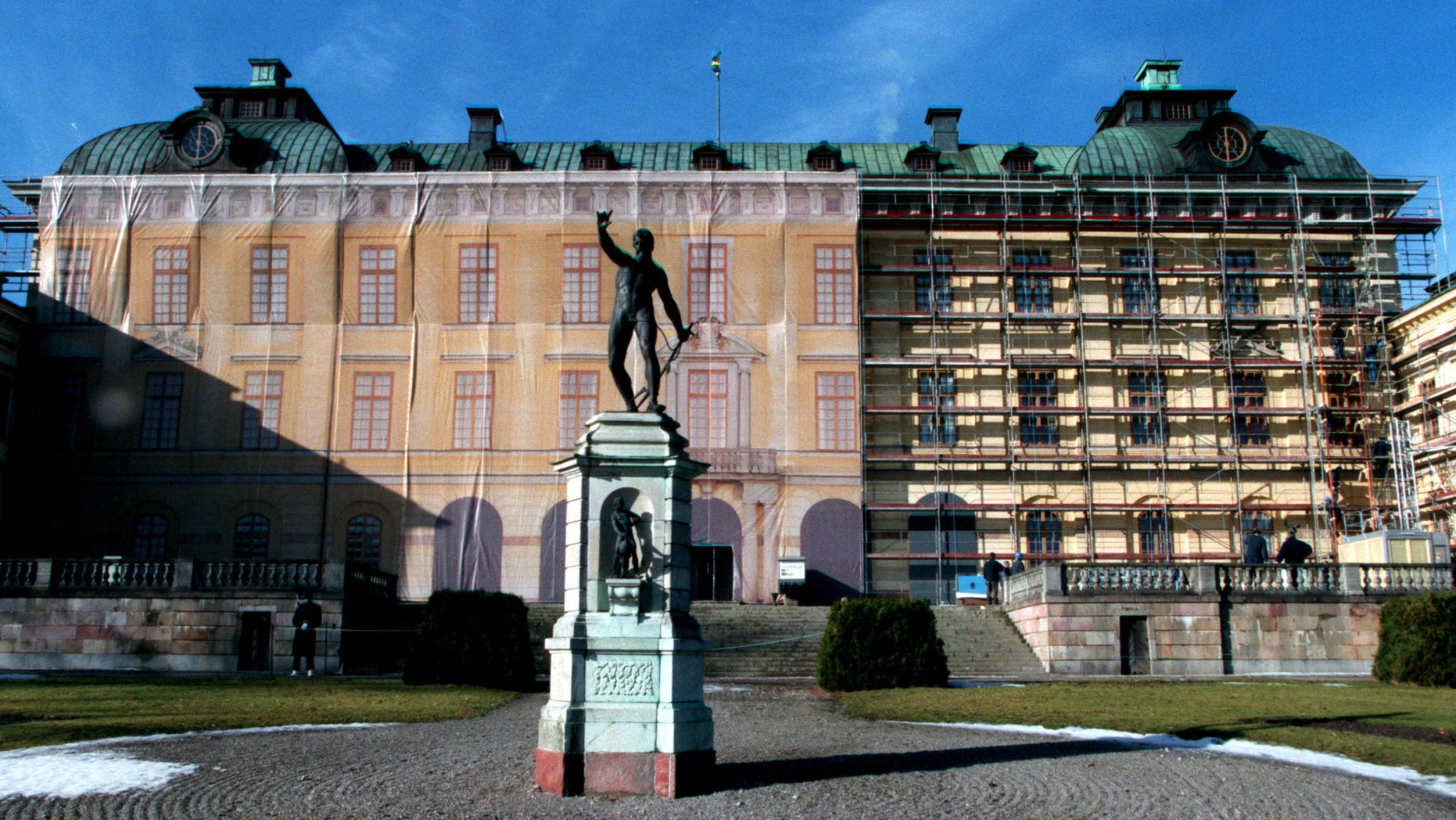 The home of the Swedish Royal family, The Drottningholm Royal palace just outside Stockholm, underwent a facade restoration in 1999 (pictured). Today, a member of the royal family says a friendly ghost roams the halls.