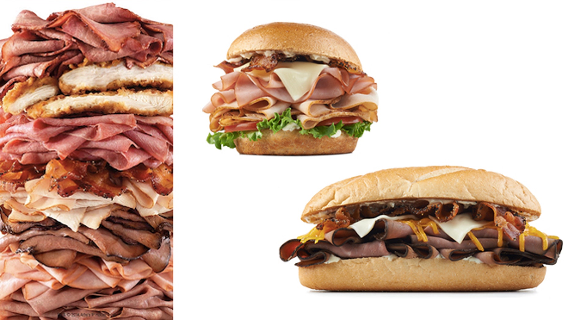 All of the meats and a few of Arby's meaty sandwich selections.