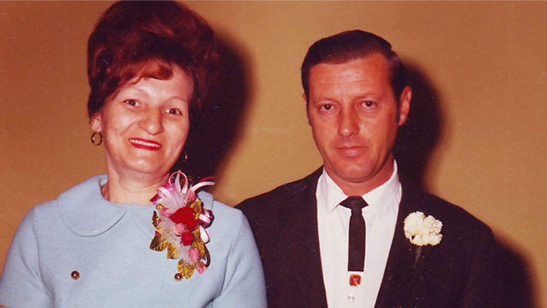 Richard and Nancy Trimmer are shown here at the wedding of their eldest son in 1972.