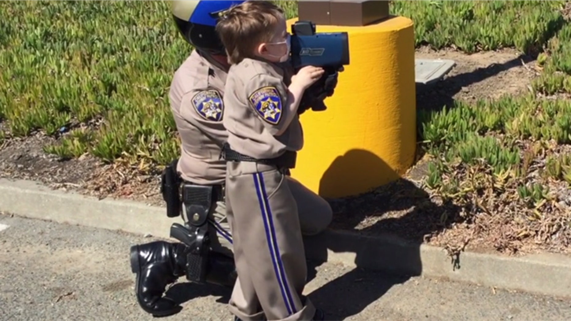 Tristan was a California Highway Patrol Officer for a day.