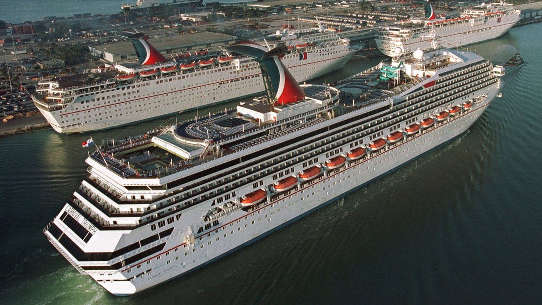 The Carnival Triumph, back in Galveston after its cruise back in February where the ship was adrift at sea without electricity or running water.