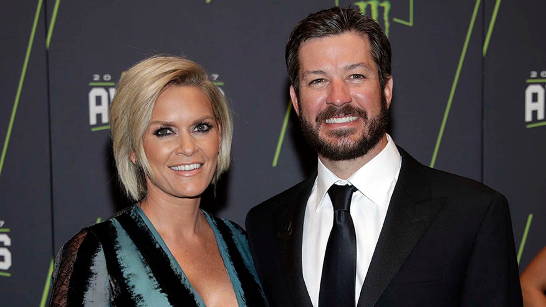 Sherry Pollex and Martin Truex Jr. at the NASCAR awards in Las Vegas.
