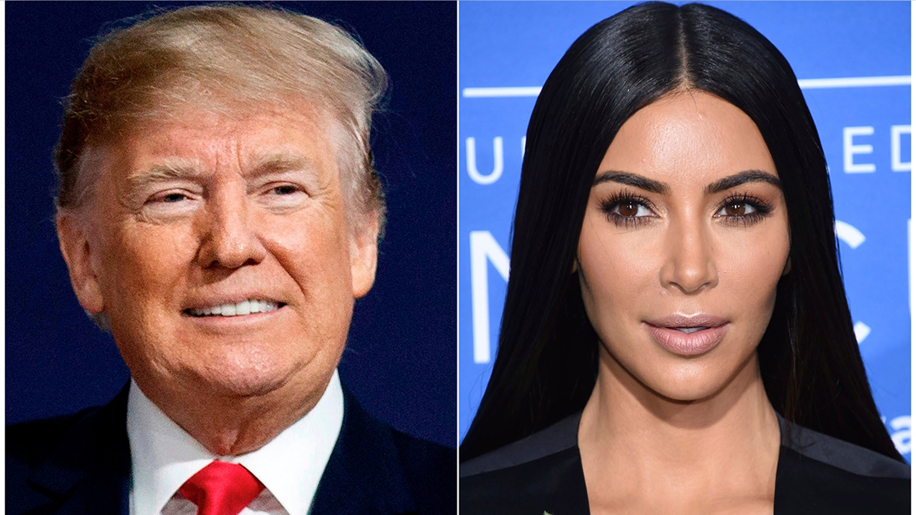 Donald Trump, left, and Kim Kardashian met at the White House on Wednesday where she lobbied him to grant clemency to Alice Marie Johnson, 63, who is serving a life sentence in a federal prison for a first-time, nonviolent drug offense.