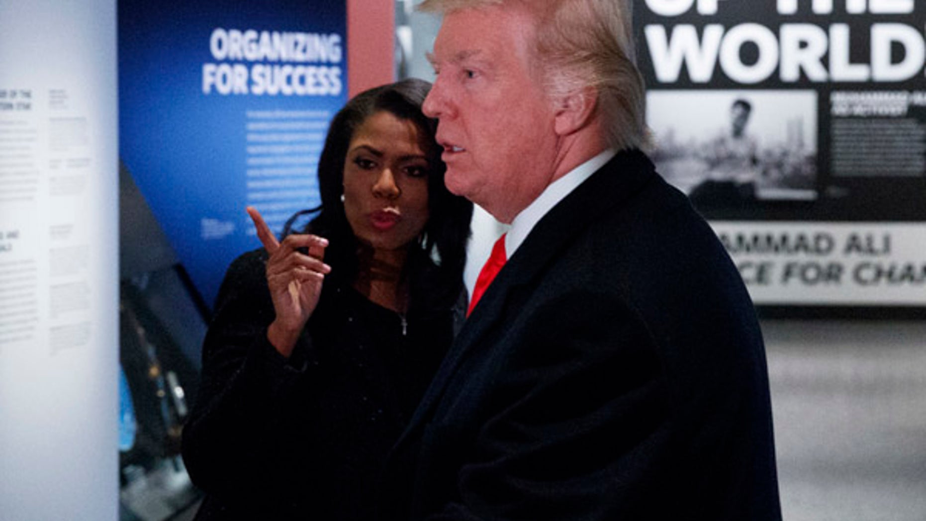 President Donald Trump tours the National Museum of African American History and Culture, Tuesday, Feb. 21, 2017, in Washington. (AP Photo/Evan Vucci)