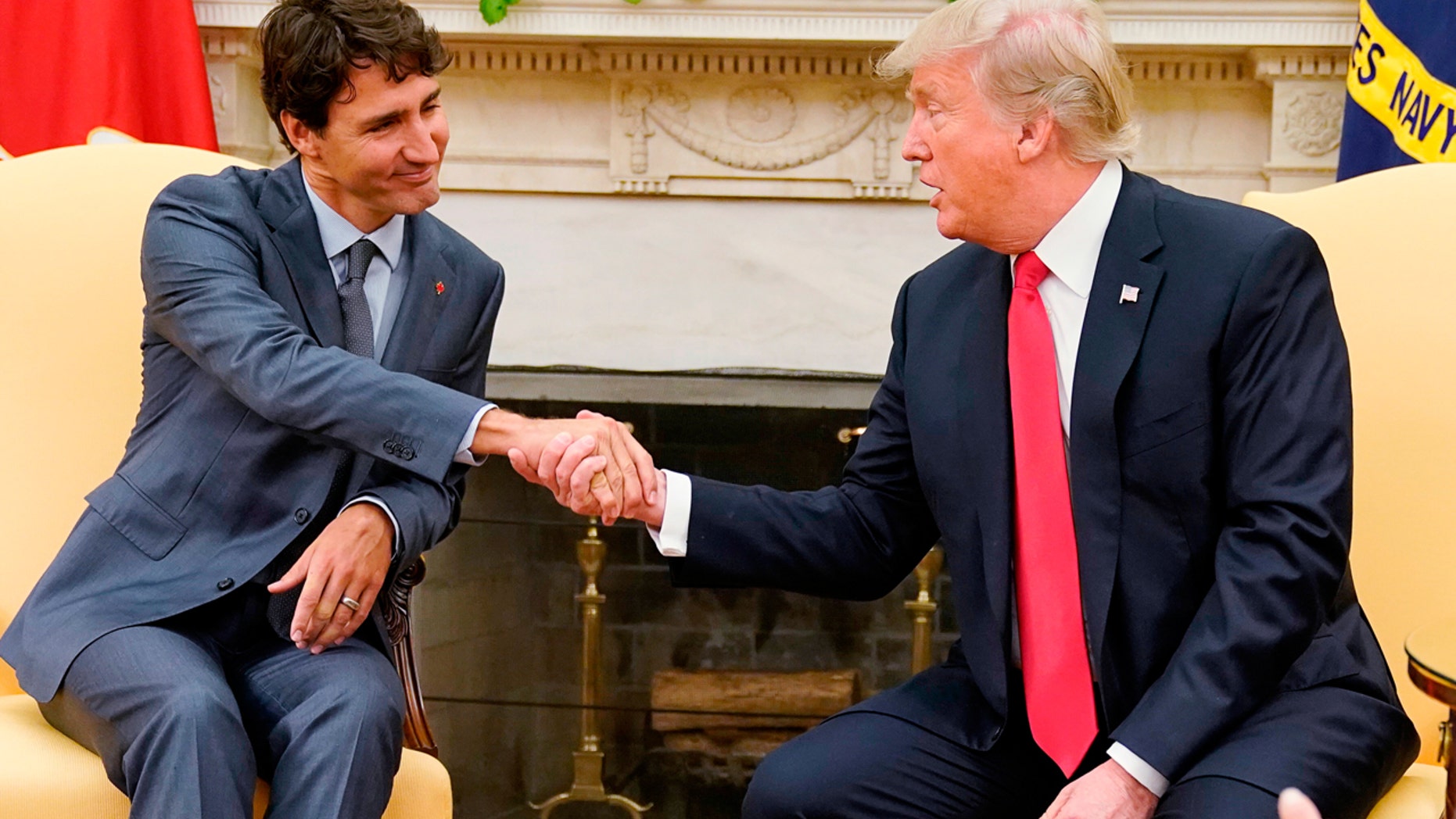 Despite the handshake, Canada's Prime Minister Justin Trudeau and U.S. President Donald Trump were not ready to announce progress on revising or replacing NAFTA, the North American Free Trade Agreement.