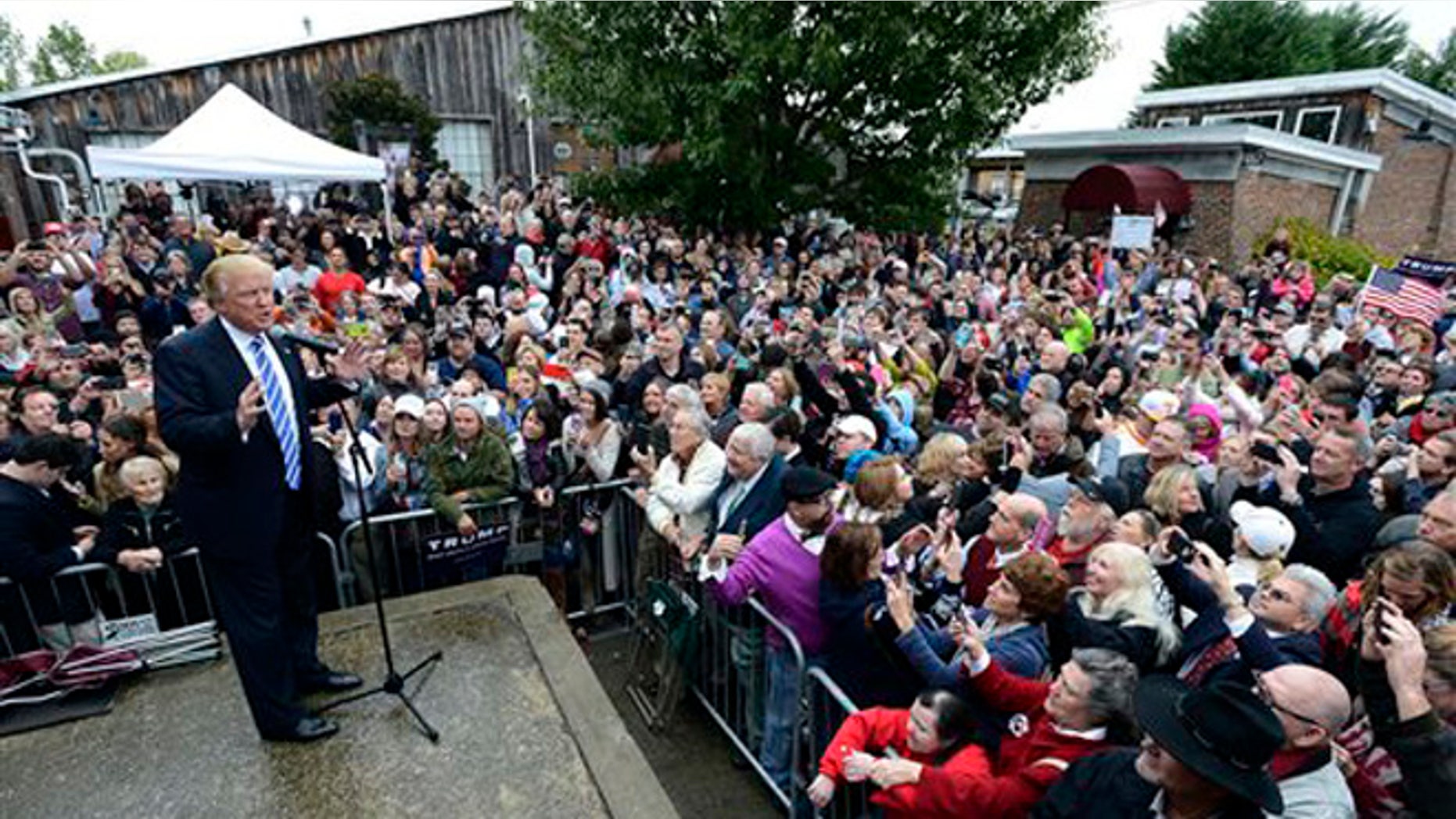 Oct. 3, 2015: Republican presidential candidate Donald Trump speaks at a campaign event in Franklin, Tenn.