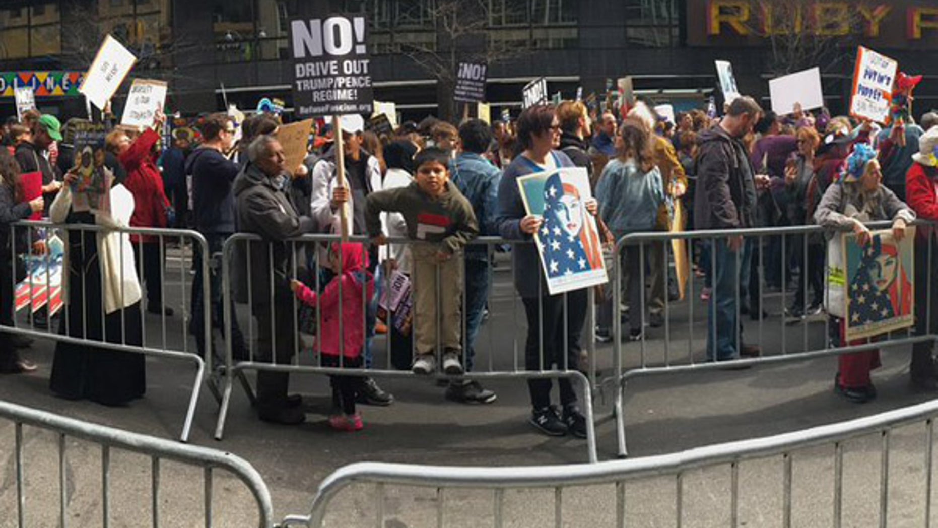 The crowd at the "I Am A Muslim Too" rally on Sunday.