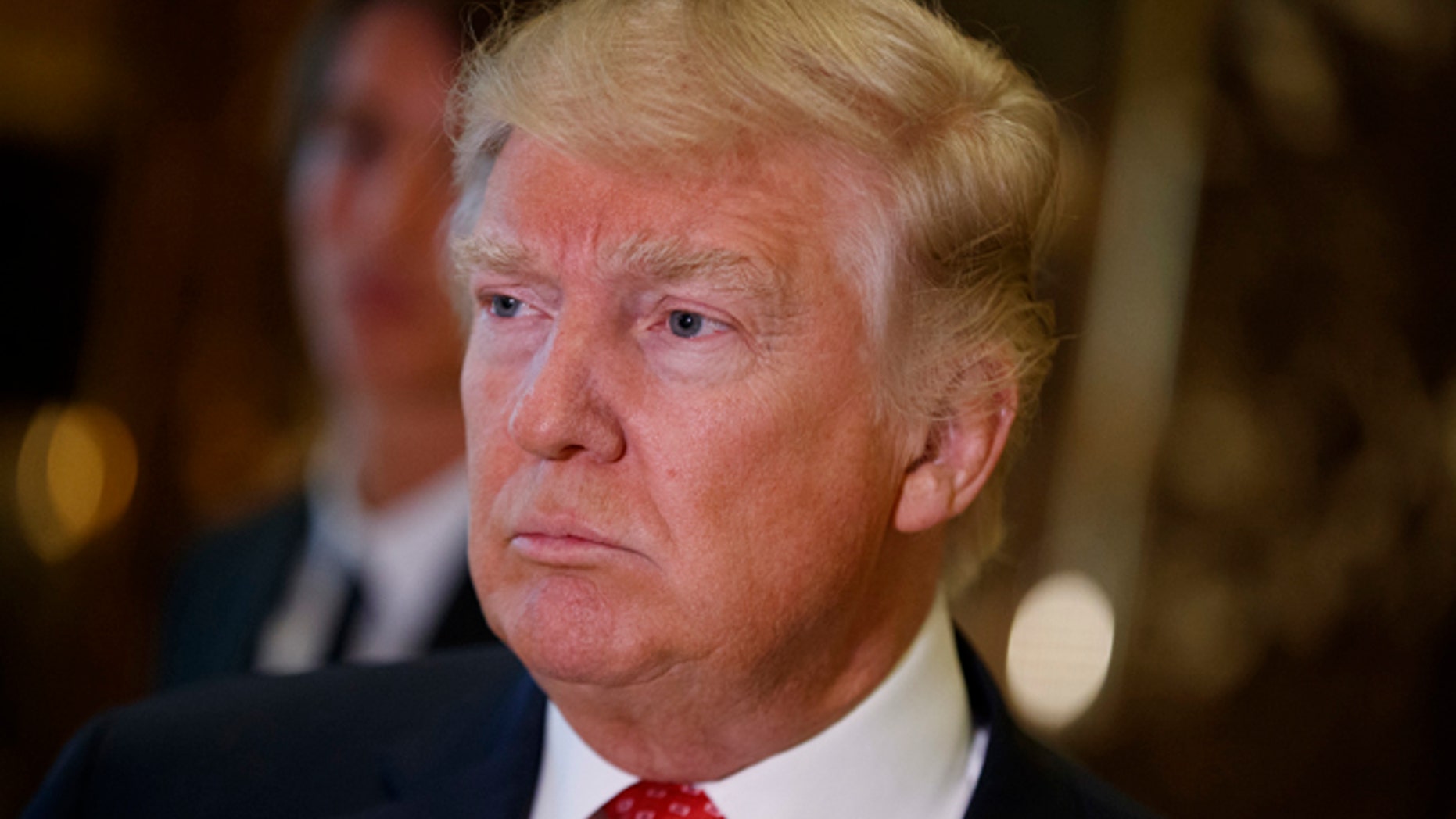 President-elect Donald Trump listens to a reporters question at Trump Tower in New York, Monday, Jan. 9, 2017. (AP Photo/Evan Vucci)
