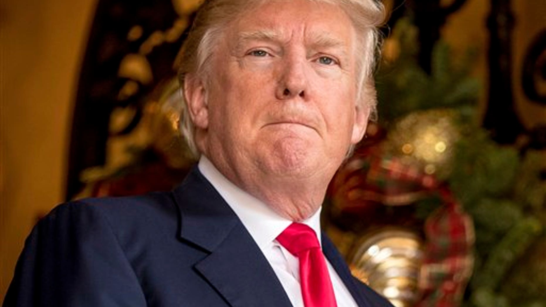 President-elect Donald Trump at a press conference in Mar-a-Lago, Palm Beach, Fla., On December 21, 2016.