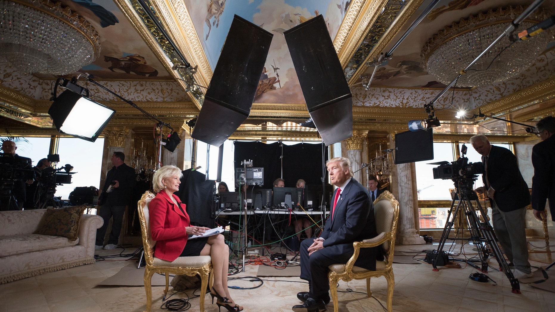 In this image released by CBS News, 60 MINUTES Correspondent Lesley Stahl interviews President-elect Donald J. Trump at his home, Friday, Nov. 11, 2016, in New York. The first post-election interview for television will be broadcast on 60 MINUTES on Sunday. (Chris Albert for CBSNews/60MINUTES via AP)