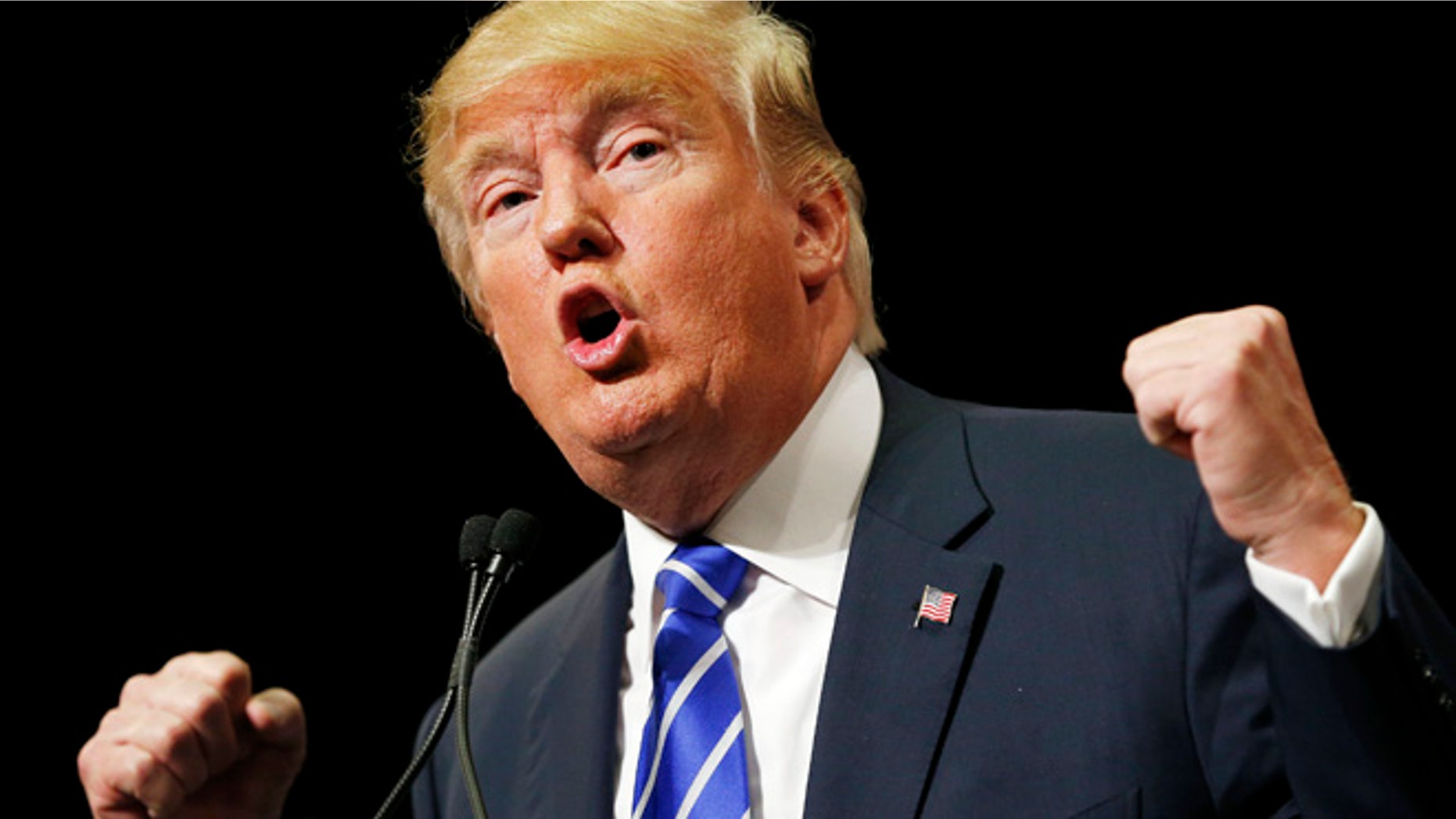 Oct. 8, 2015: Republican presidential candidate Donald Trump speaks at a rally in Las Vegas. (AP)