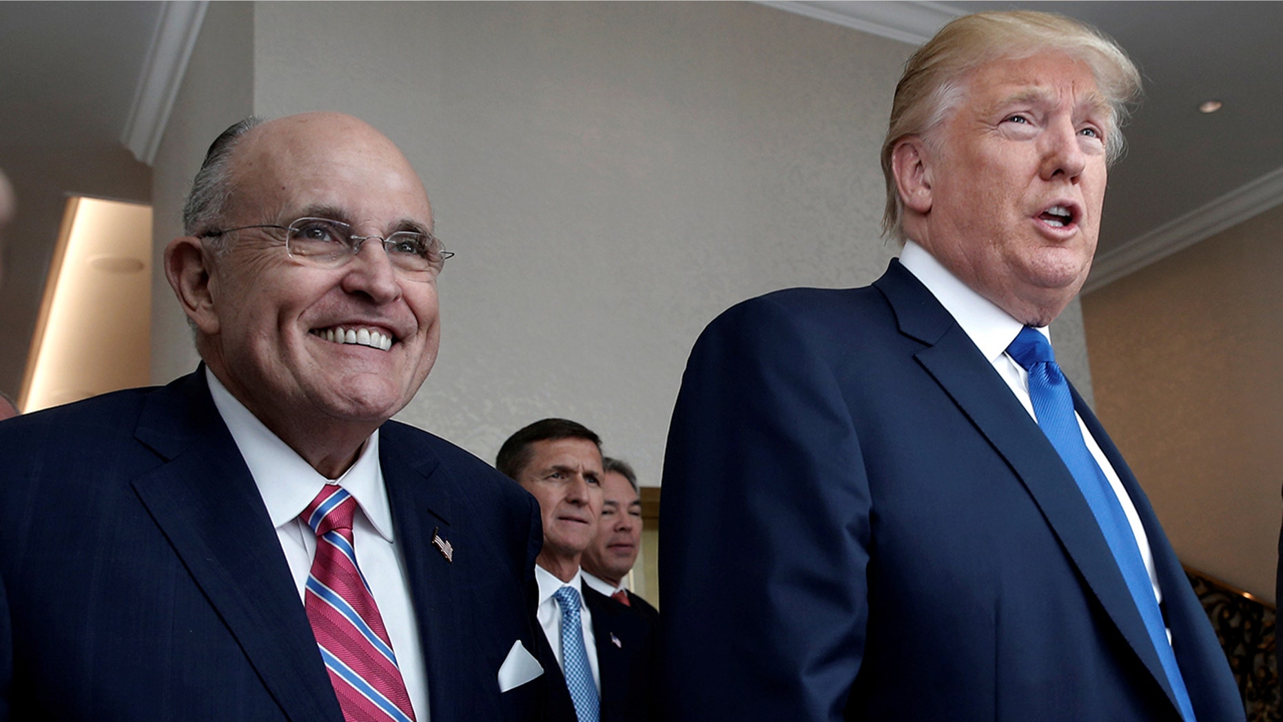 Rudy Giuliani, seen above with President Trump in April, revealed details of Trump's burger order to The Washington Post.
