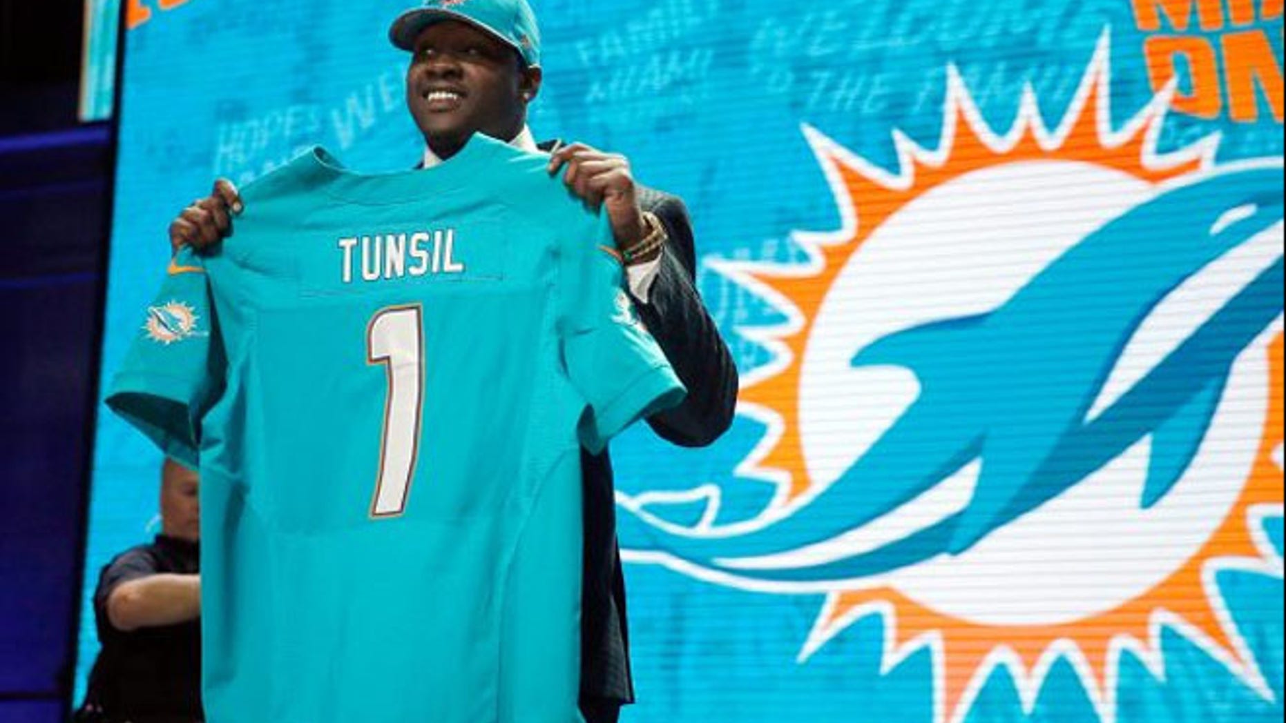 Ole Miss offensive tackle Laremy Tunsil was seen by some experts as the best player in the draft, but his stock dropped after video of him smoking pot surfaced. (AP)