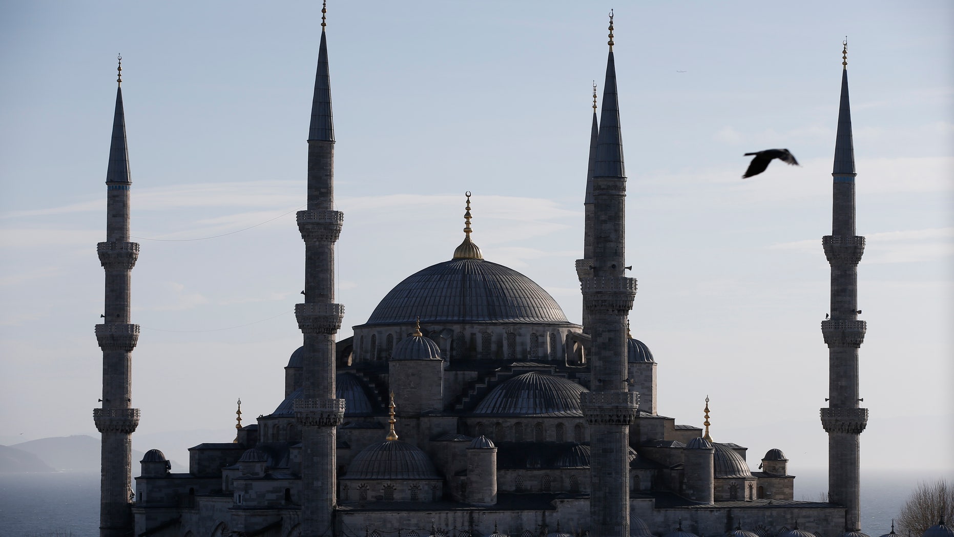 A view of the Sultan Ahmed Mosque, better known as the Blue Mosque.