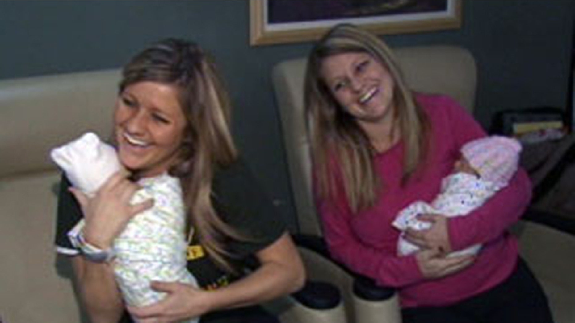 Michigan twins Alison Oliverio and Amy Gilbert.