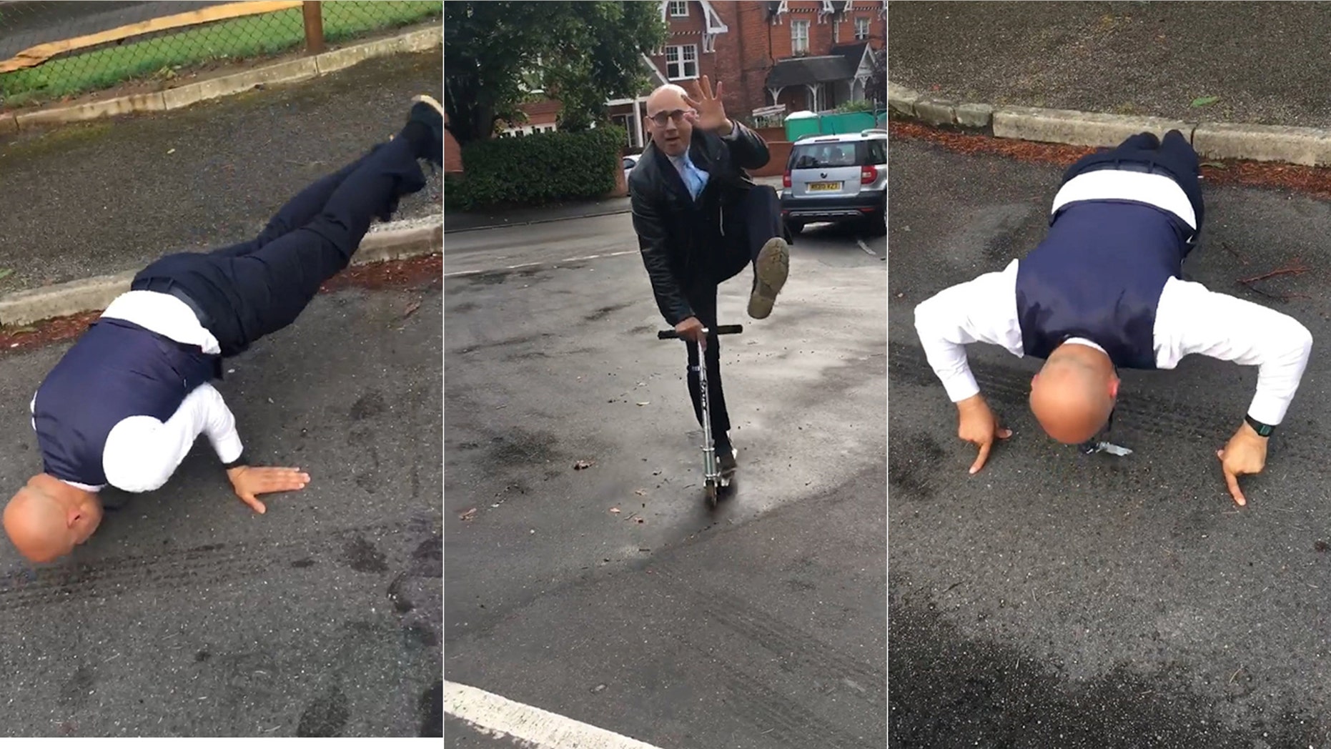 Uber driver Shahid, from Leatherhead, U.K., performed tricks to amuse a recent fare.