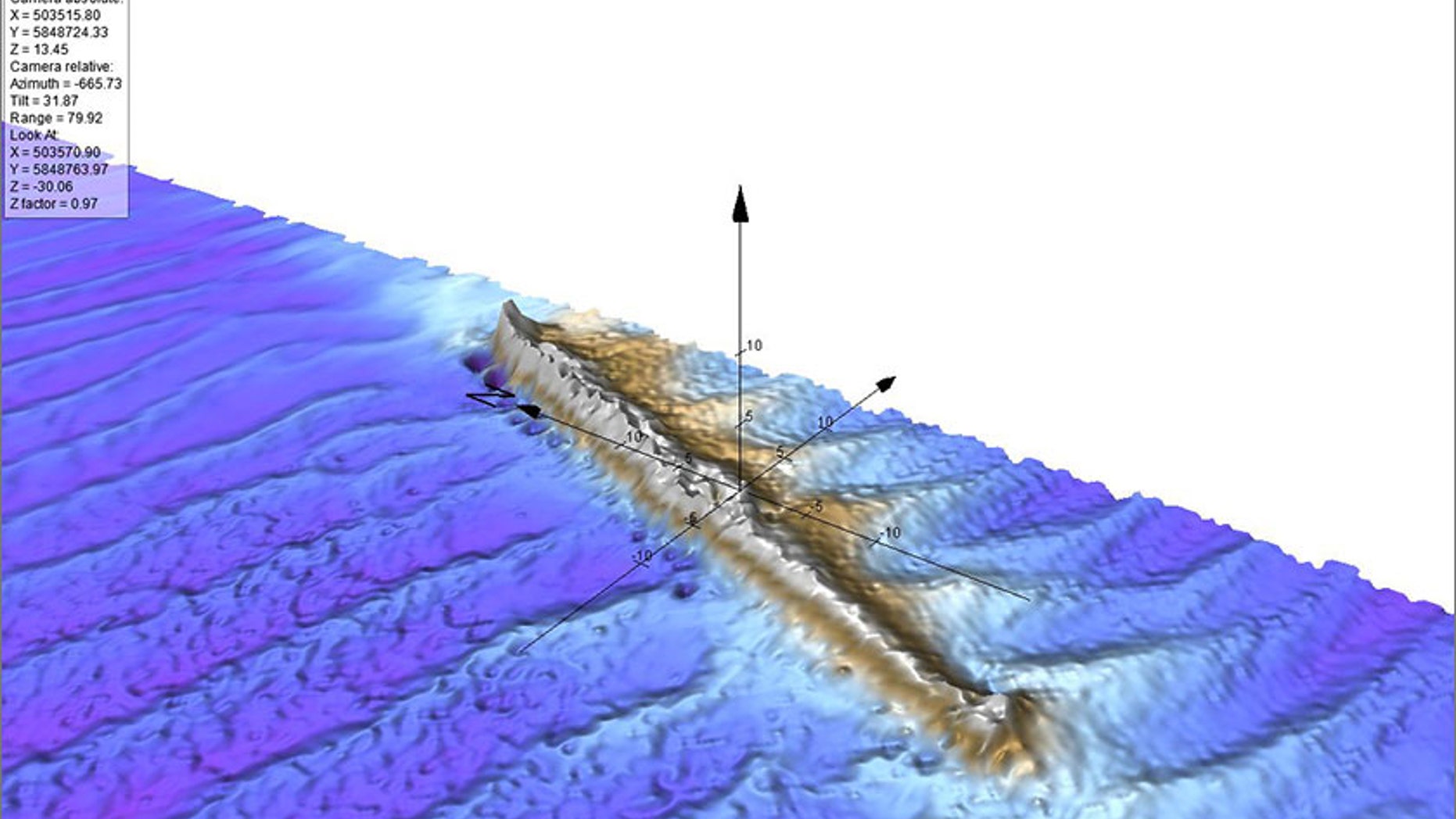Seabed scan of U-31 wreckage (Credit: Fugro / ScottishPower Renewables)