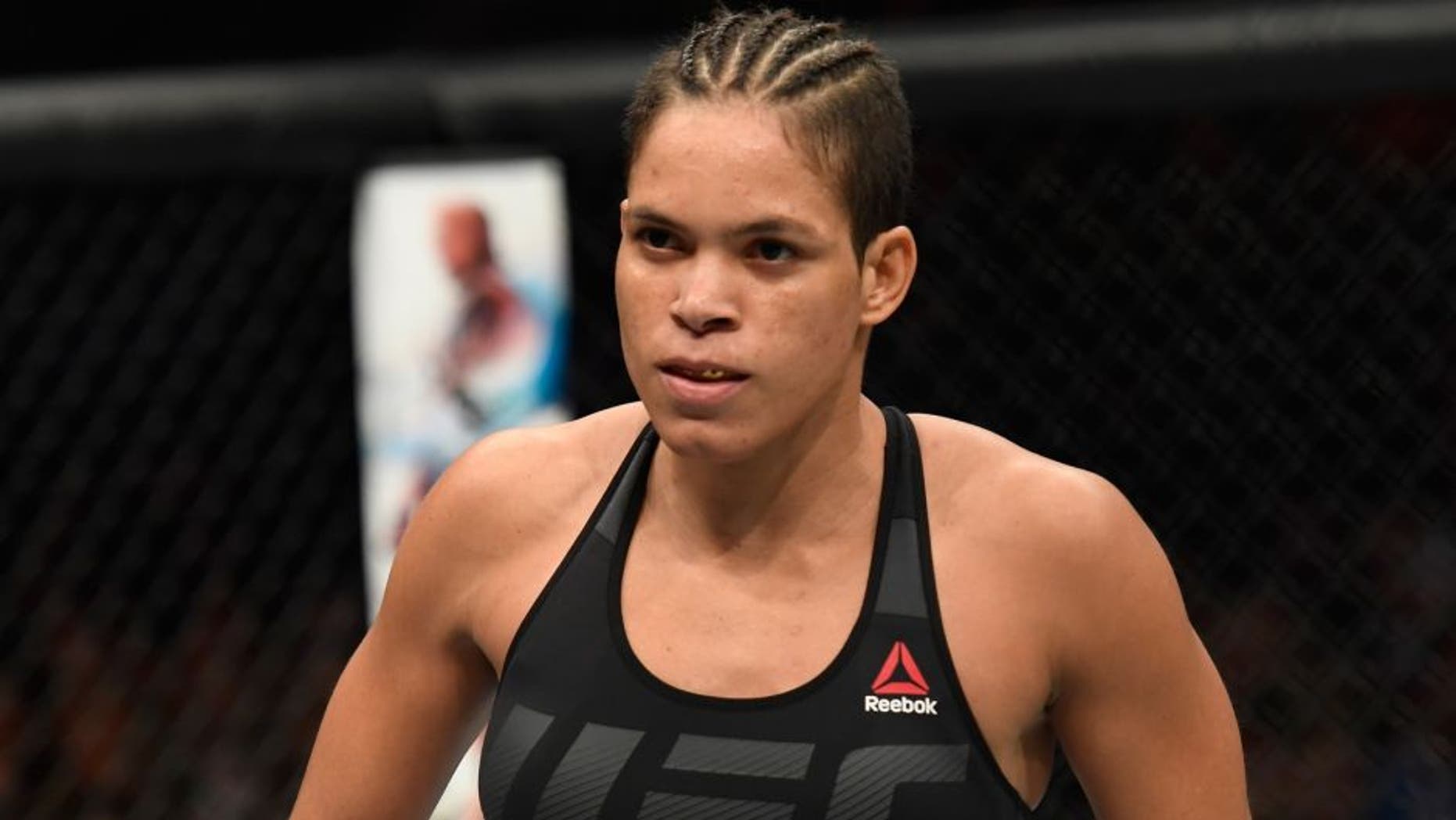 LAS VEGAS, NV - DECEMBER 30: Amanda Nunes of Brazil prepares to face Ronda Rousey in their UFC women's bantamweight championship bout during the UFC 207 event at T-Mobile Arena on December 30, 2016 in Las Vegas, Nevada. (Photo by Josh Hedges/Zuffa LLC/Zuffa LLC via Getty Images)