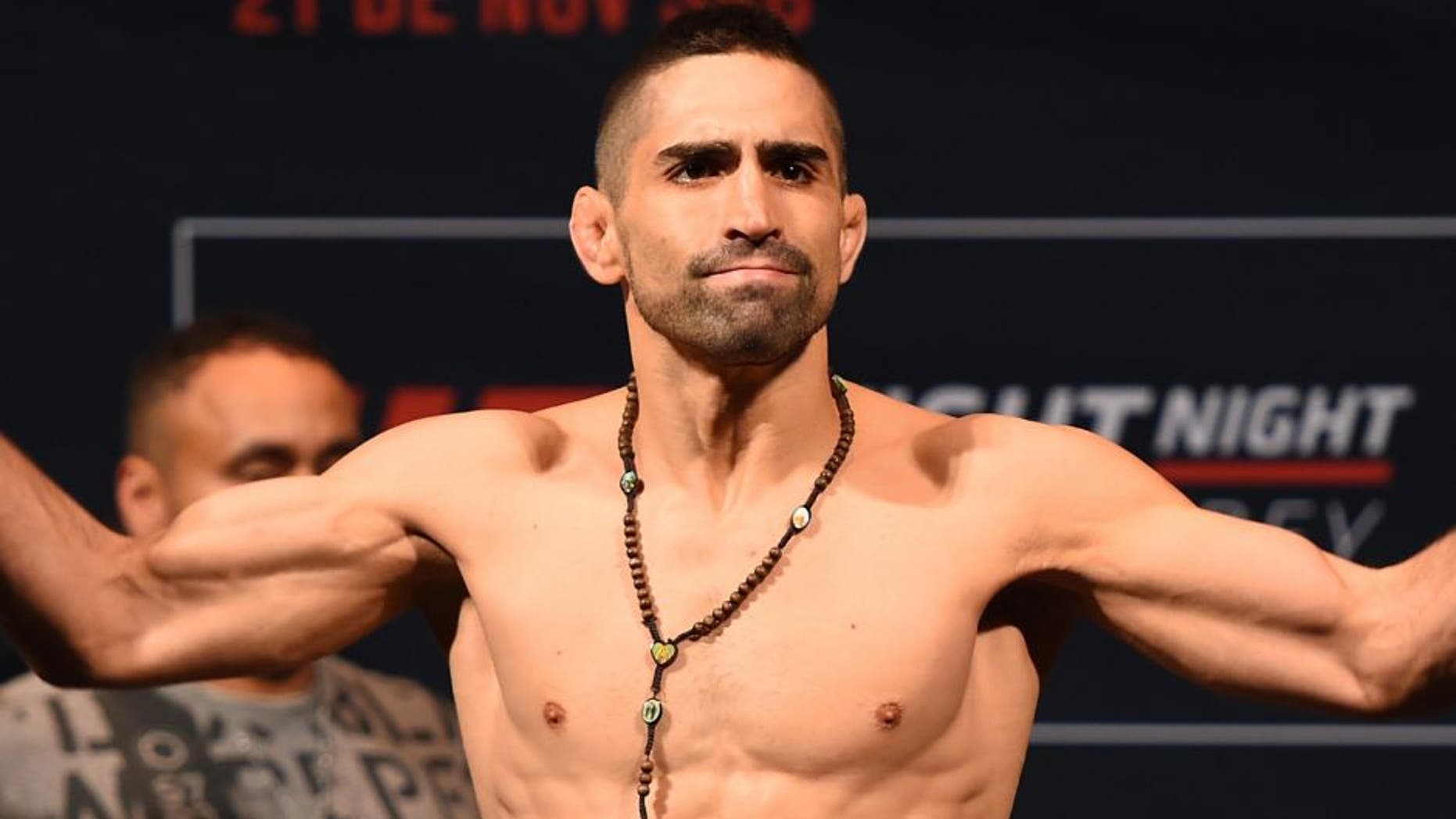 MONTERREY, MEXICO - NOVEMBER 20: Ricardo Lamas of the United States weighs in during the UFC weigh-in at the Arena Monterrey on November 20, 2015 in Monterrey, Mexico. (Photo by Jeff Bottari/Zuffa LLC/Zuffa LLC via Getty Images)