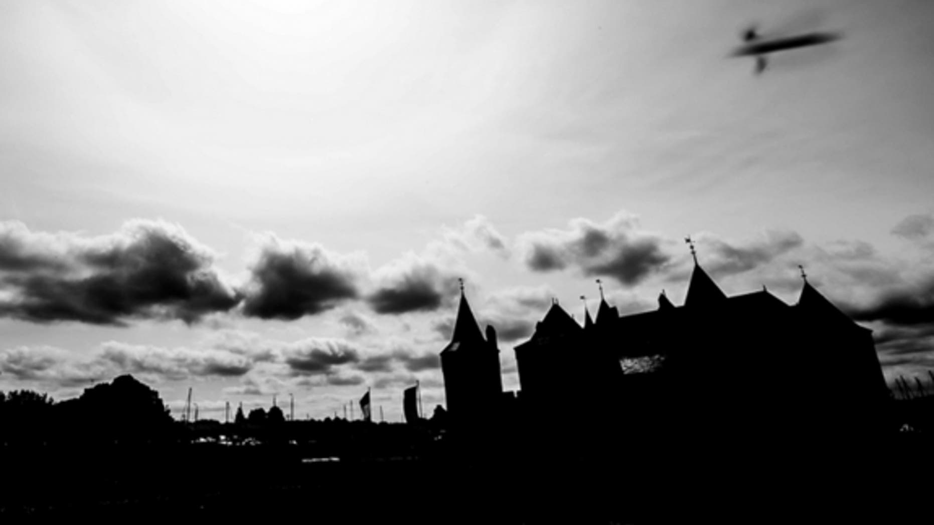 This image from the Netherlands appears to show some kind of object flying above Muiderslot Castle outside Amsterdam.