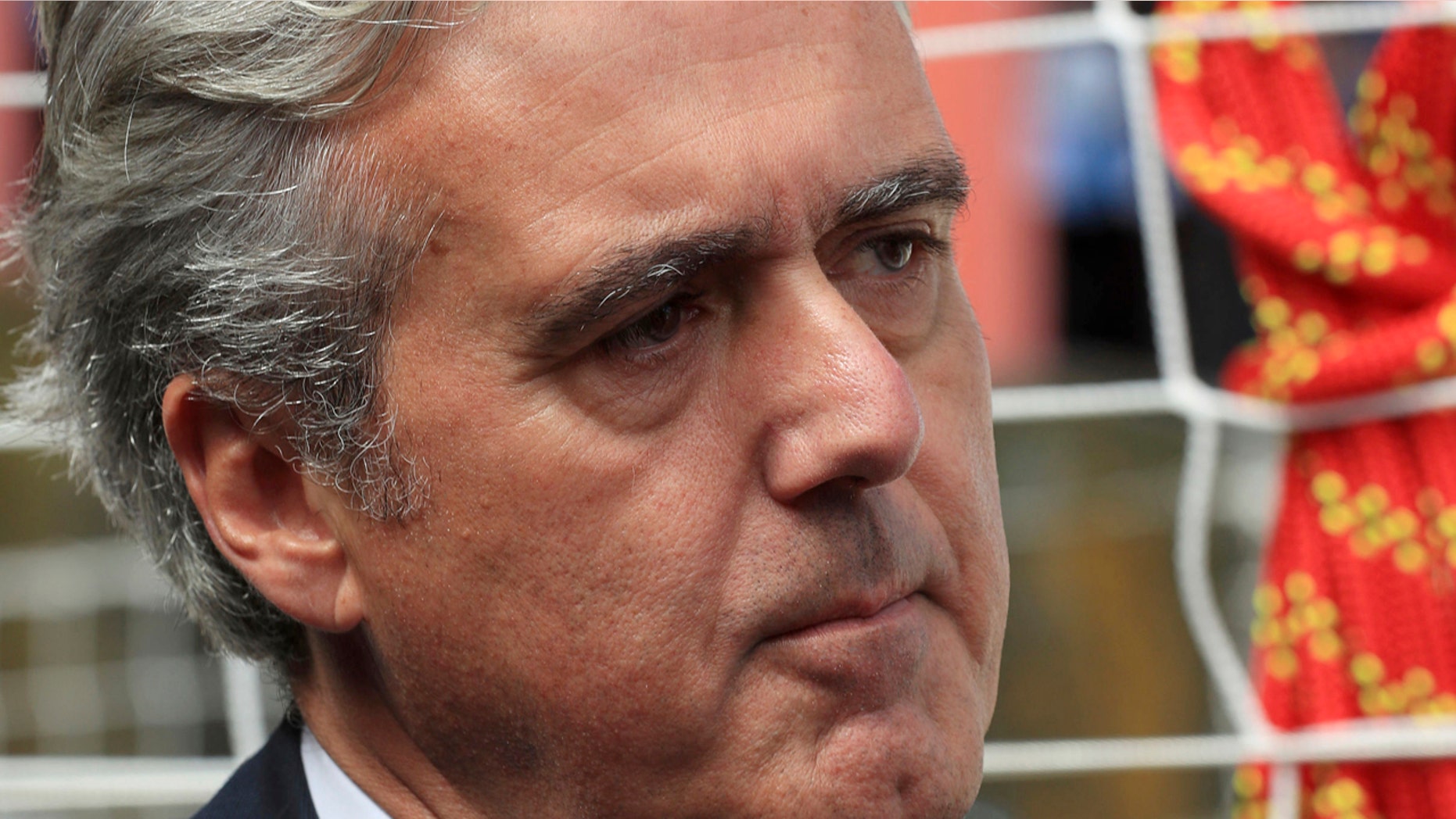 In this file photo dated Aug. 18, 2017, British International Trade Minister Mark Garnier, who has been caught up in the Westminster sexism storm, it is announced Sunday Oct. 29, 2017.