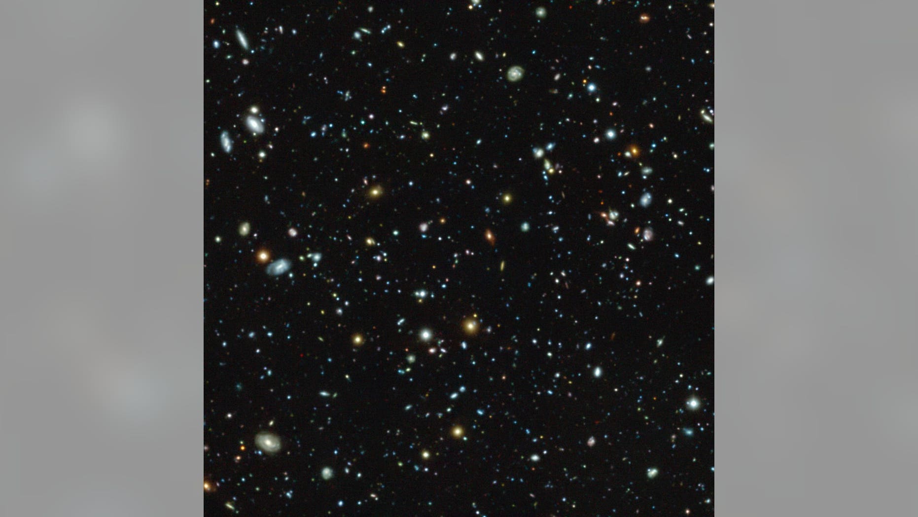 The European Southern Observatory's Muse instrument on the Very Large Telescope in Chile captured this view of galaxies in a region of sky included in the Hubble Space Telescope's Ultra Deep Field survey. Muse discovered 72 never-before-seen galaxies in the region.