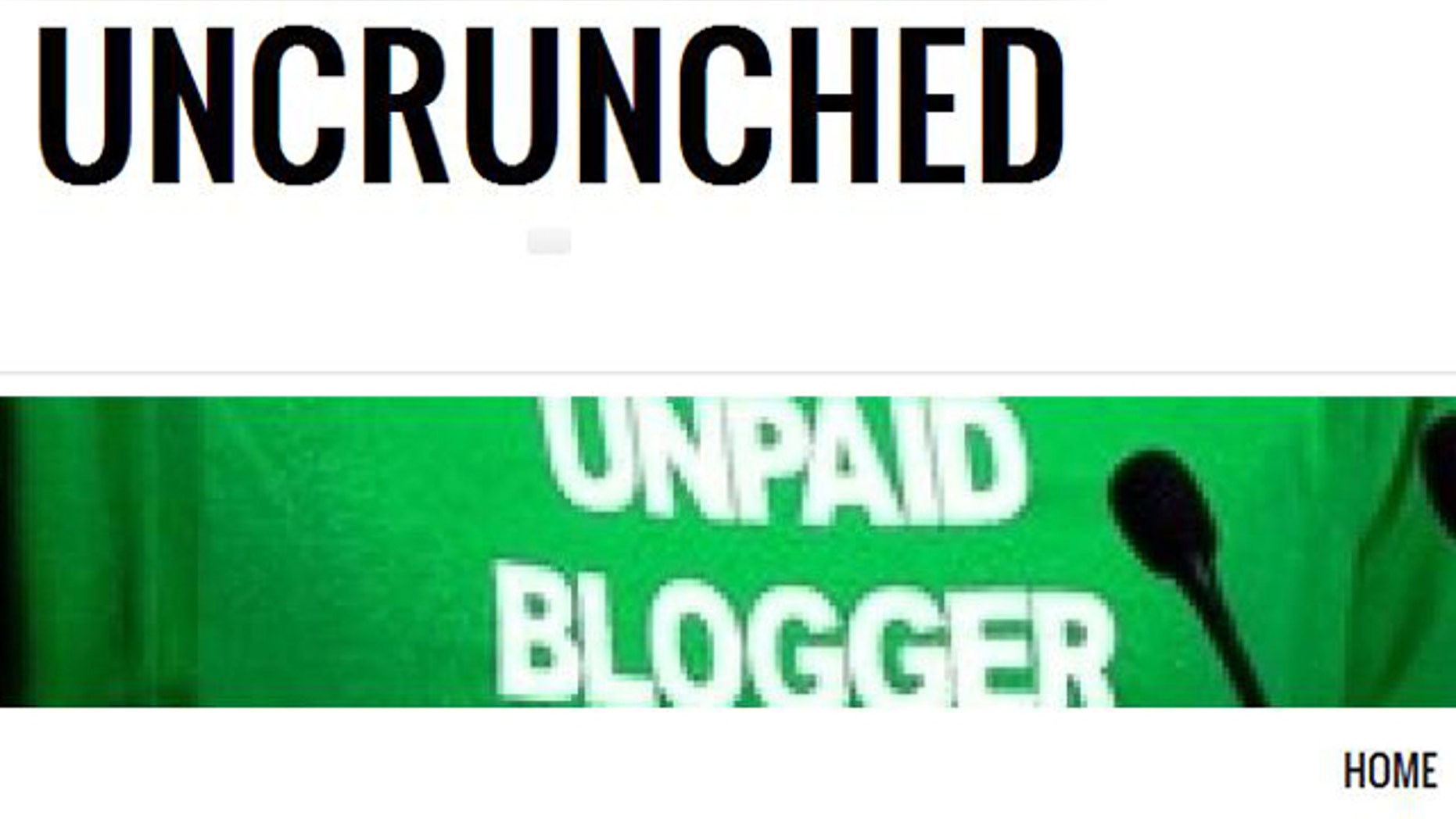 A screenshot of Michael Arrington's new website Uncrunched -- a reference to his former blog TechCrunch, which he founded in 2005.