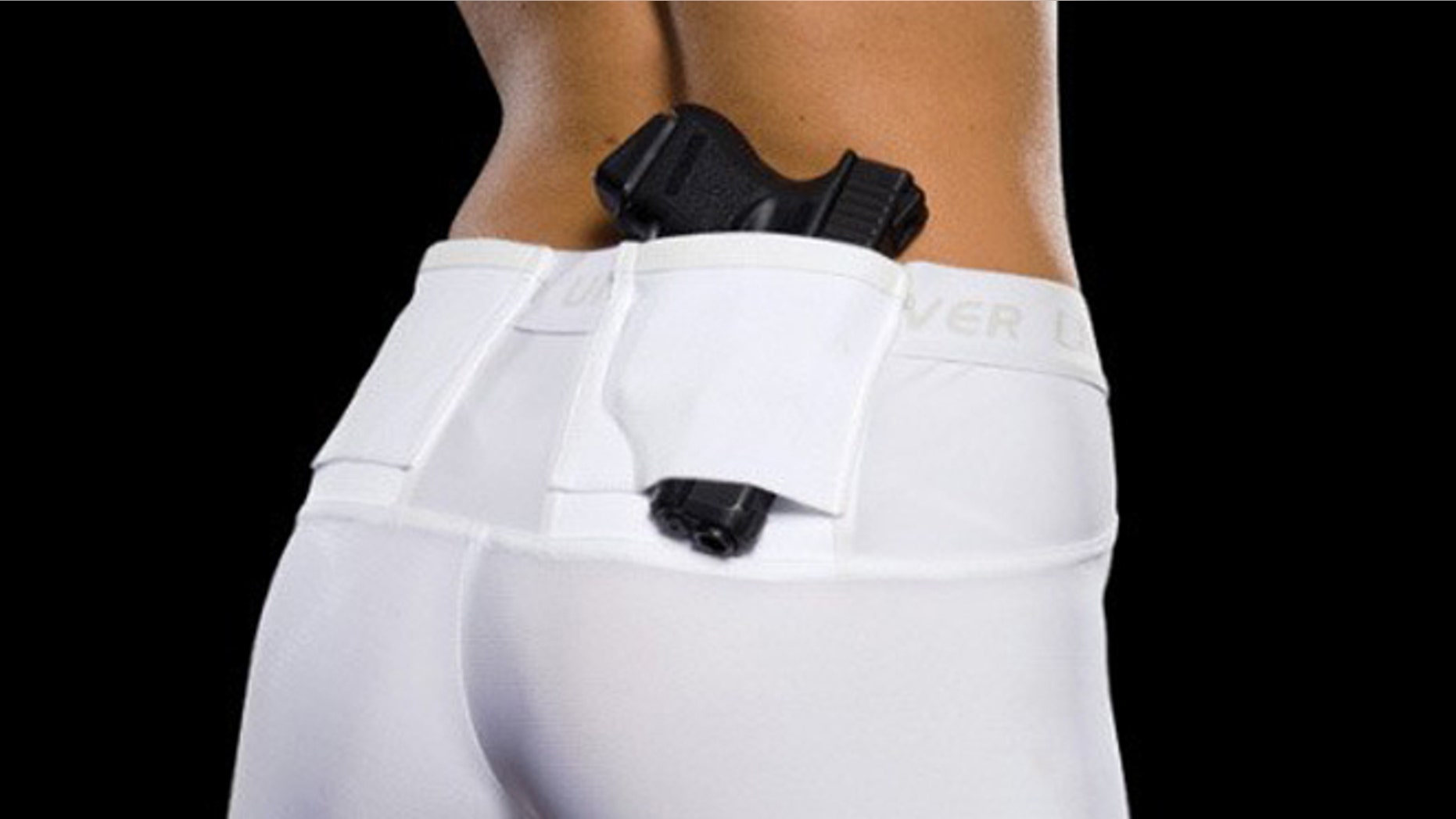 These compression shorts carry a secret: a holster. It's just one technology seen at SHOT Show for concealing a weapon.