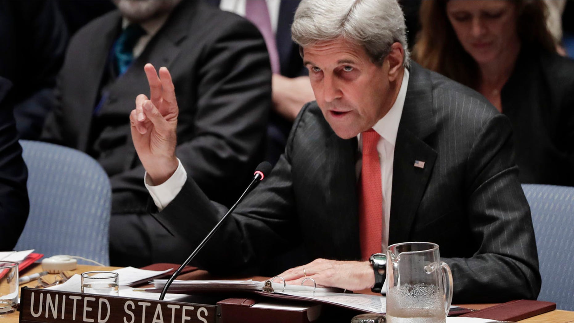 Sept. 21, 2016: U.S Secretary of State John Kerry speaks during a Security Council meeting at U.N. headquarters.