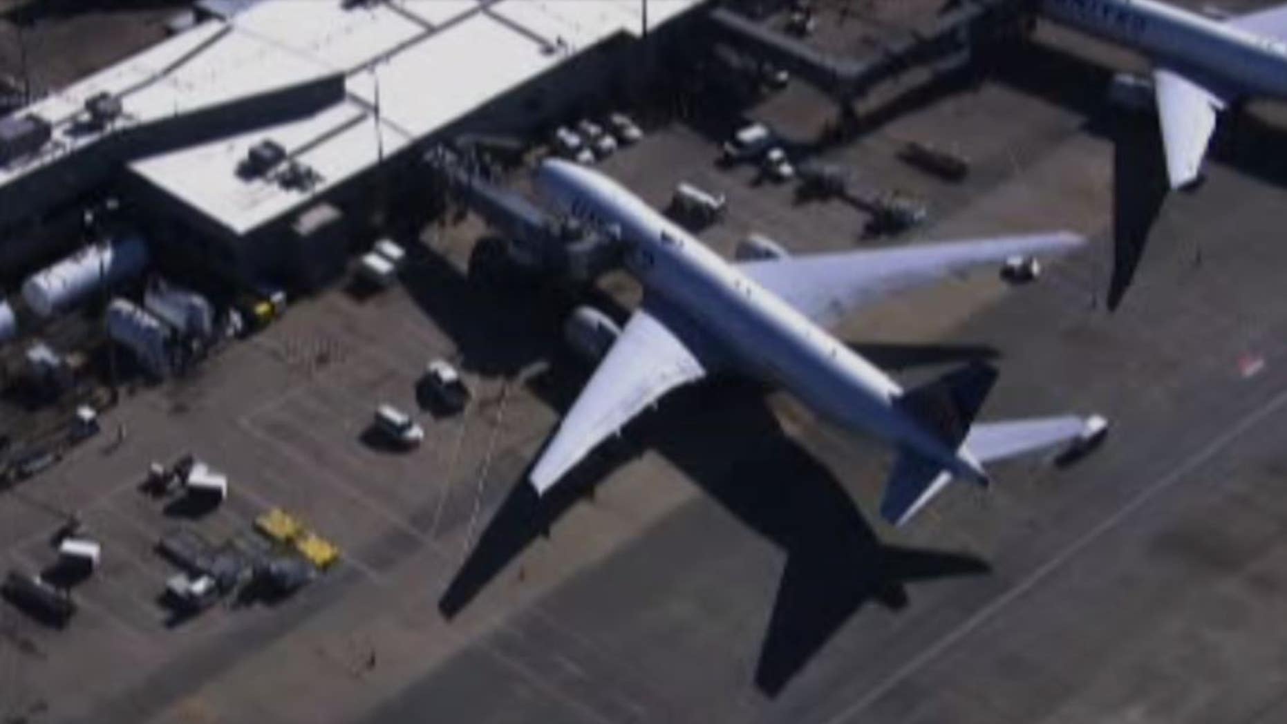 A fuel truck slamming into a United plane delayed a scheduled flight at Washington Dulles International Airport.