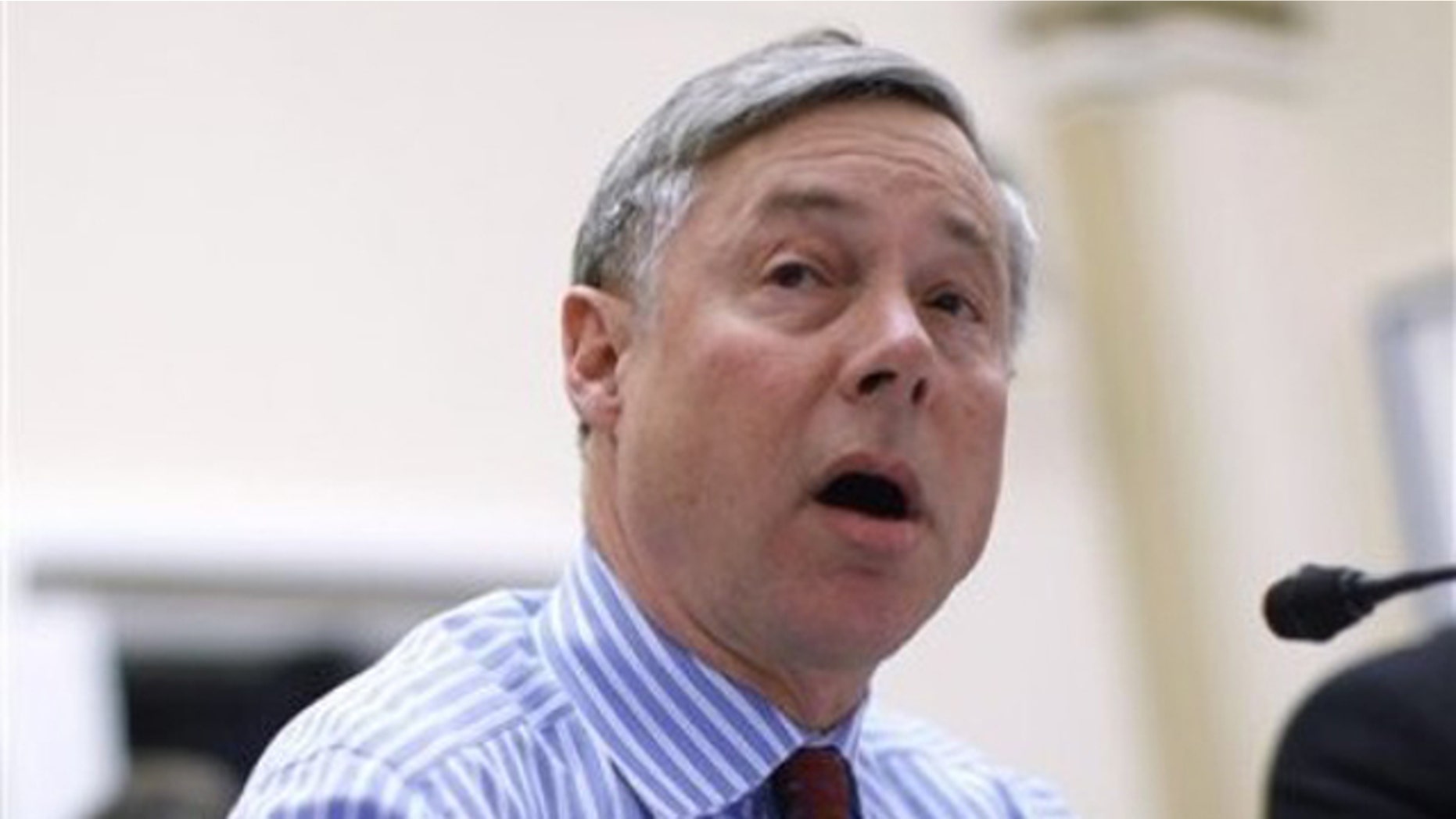 Rep. Fred Upton testifies on Capitol Hill in Washington Jan. 6 at a House Rules Committee meeting.
