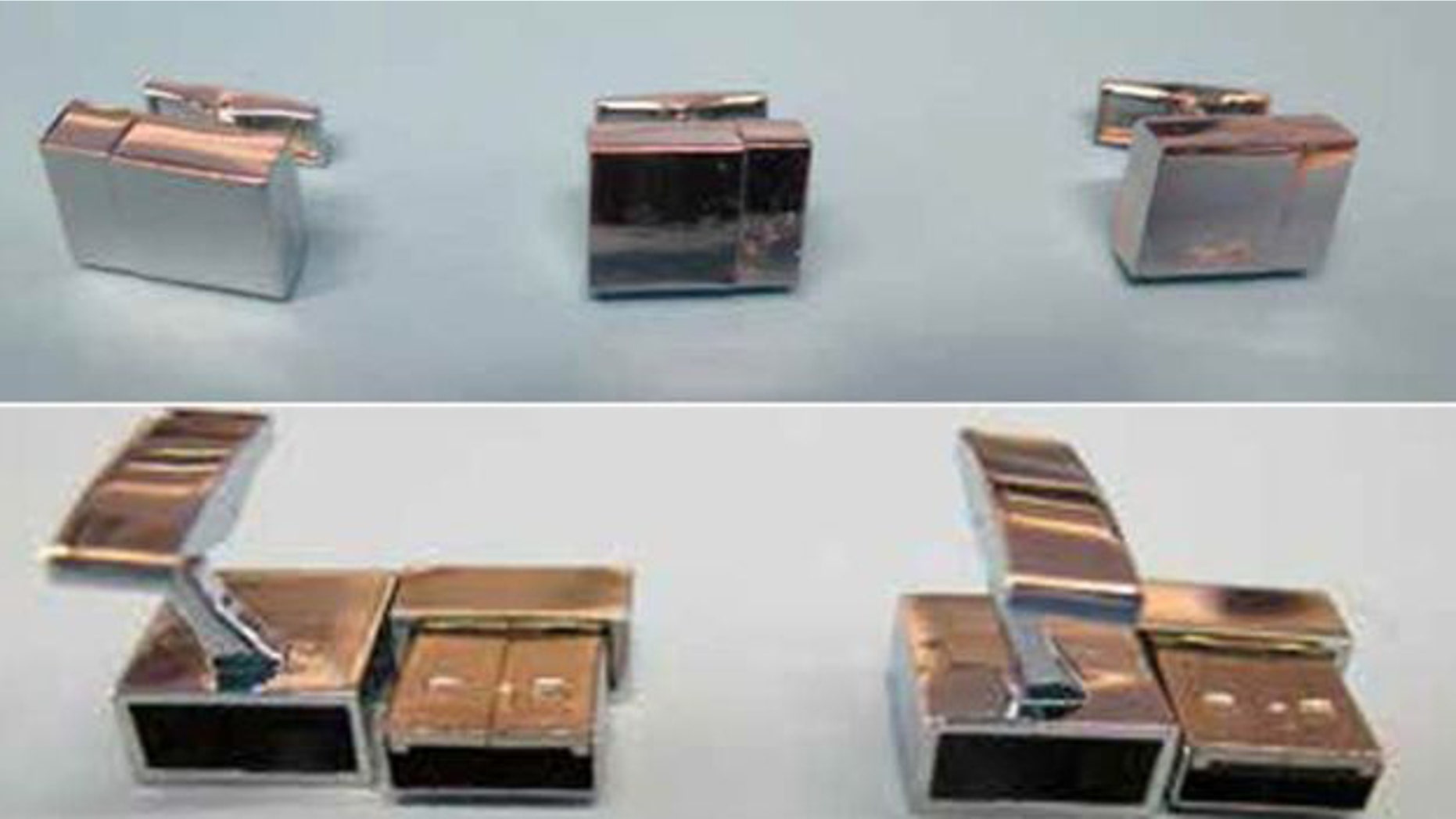 Some of the 60 USB cufflinks seized by police.