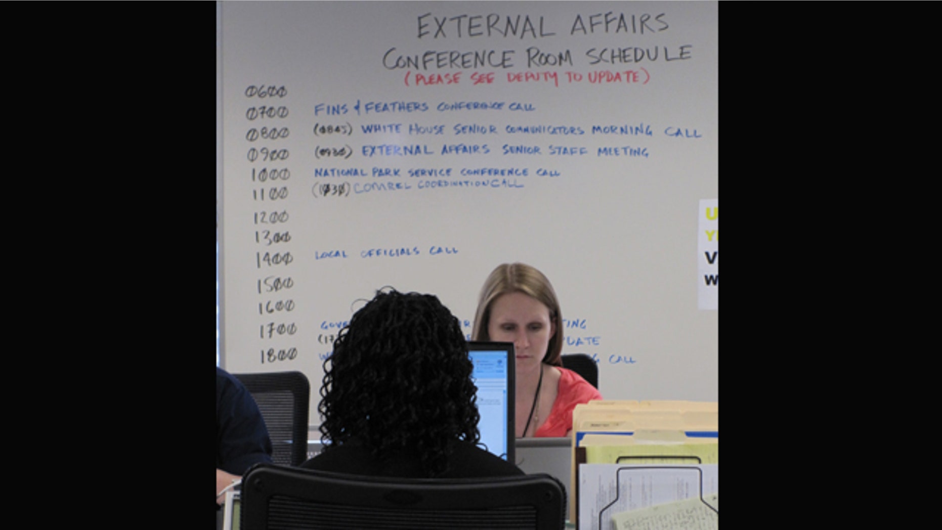 June 2010: U.S. Coast Guard's BP oil spill Unified Area Command Center in New Orleans.