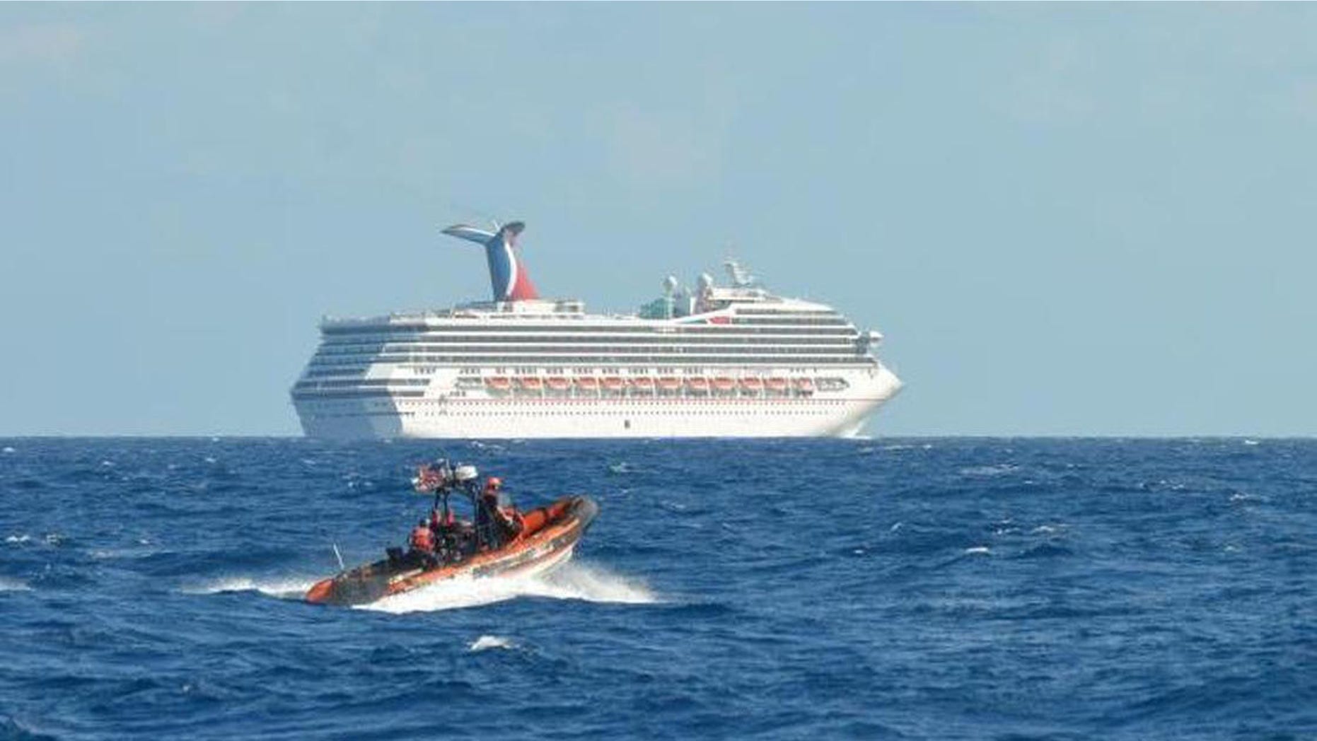 The Triumph cruise ship, set adrift in the Gulf of Mexico after an engine room fire Sunday, is being towed to Mobile, Alabama. The Carnival cruise ship line has cancelled the ship's next 14 voyages.