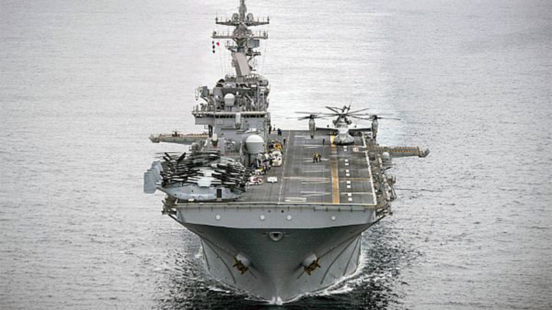 A Marine who went overboard from the USS Essex last week was declared dead Friday, military officials said.