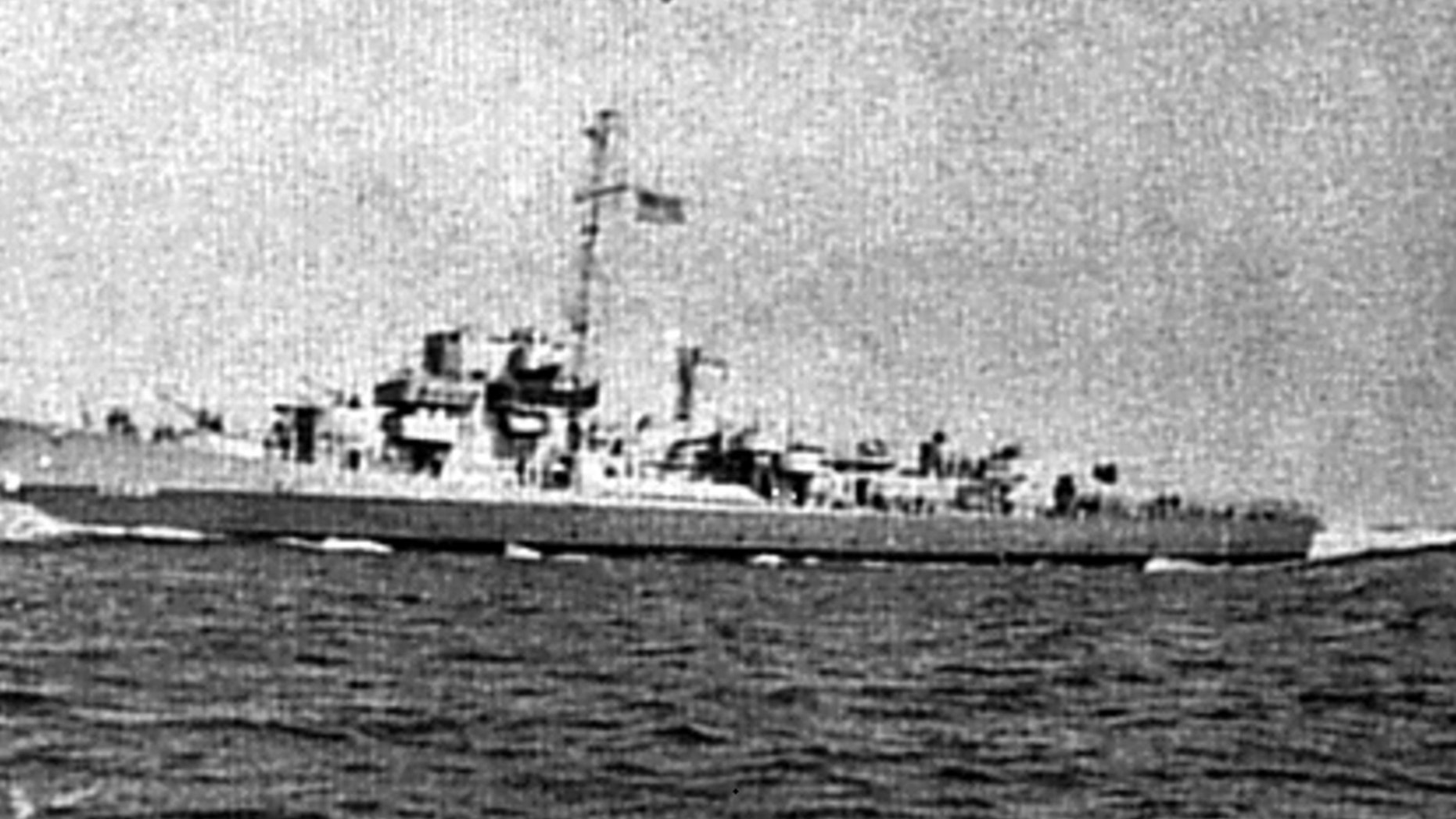 Earl Harvey Hanson was on the USS Rich, pictured here, when it came under attack.