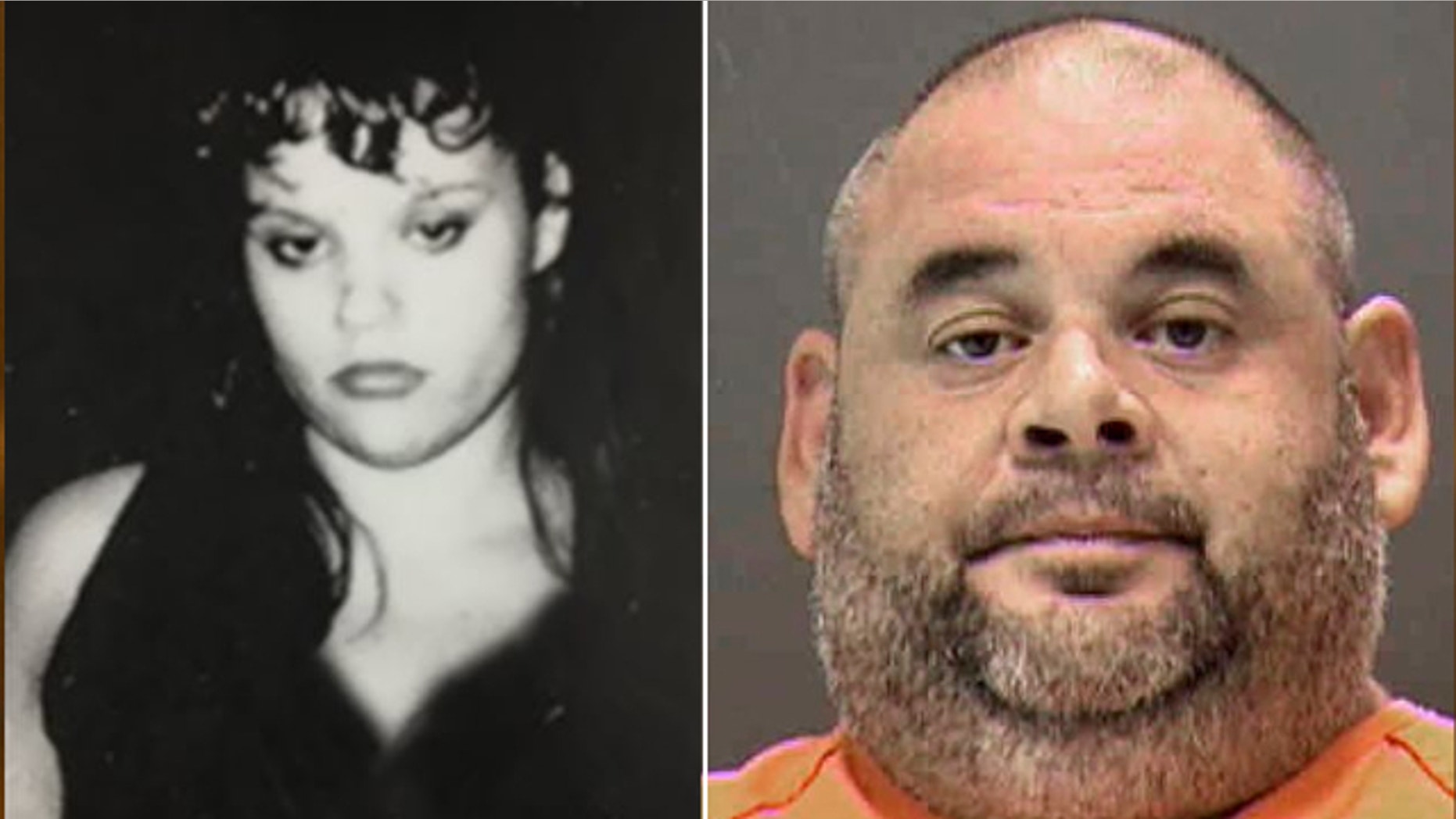 This undated image provided by the Wasatch County, Utah, Sheriff’s Office shows 17-year-old Krystal Lynn Beslanowitch, left, whose body was found Dec. 6, 1995, along the Provo River near Midway, Utah. A suspect, Joseph Michael Simpson, right, was arrested in Sarasota County, Fla., and will be brought to Utah within weeks to stand trial.