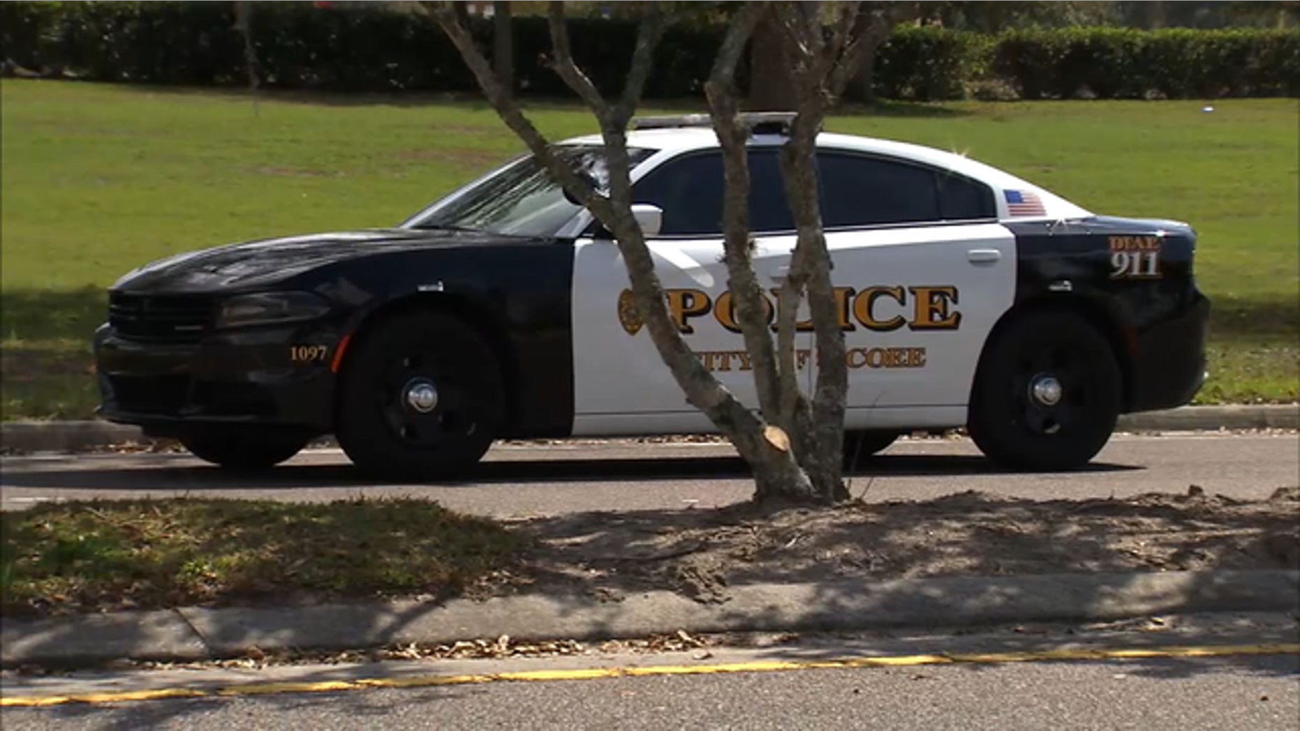 Police outside Ocoee High School.