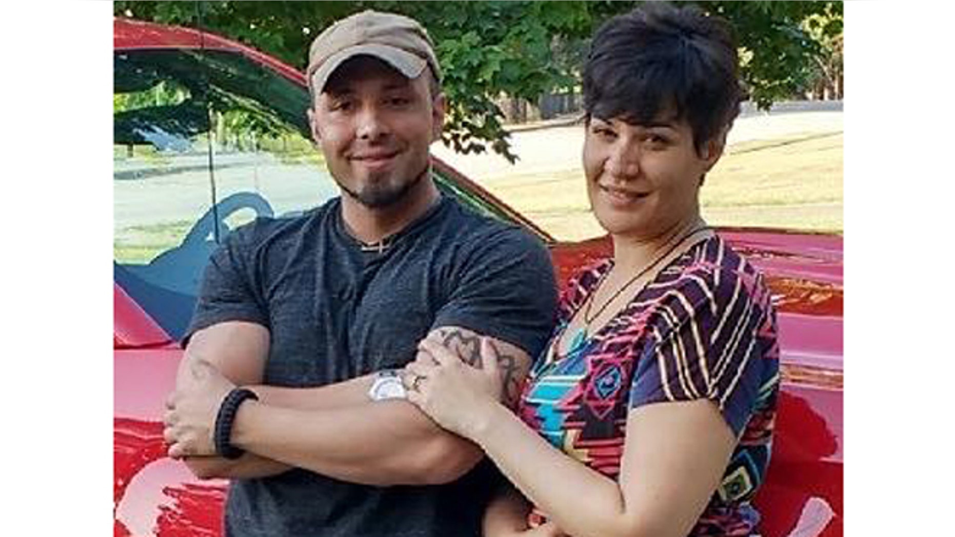 Valerie Tieman, right, is seen with her husband in photo taken in July. (Maine State Police)