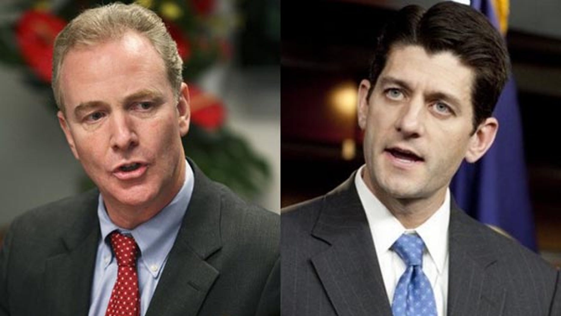 Reps. Chris Van Hollen, D-Md., left, and Paul Ryan, R-Wis.