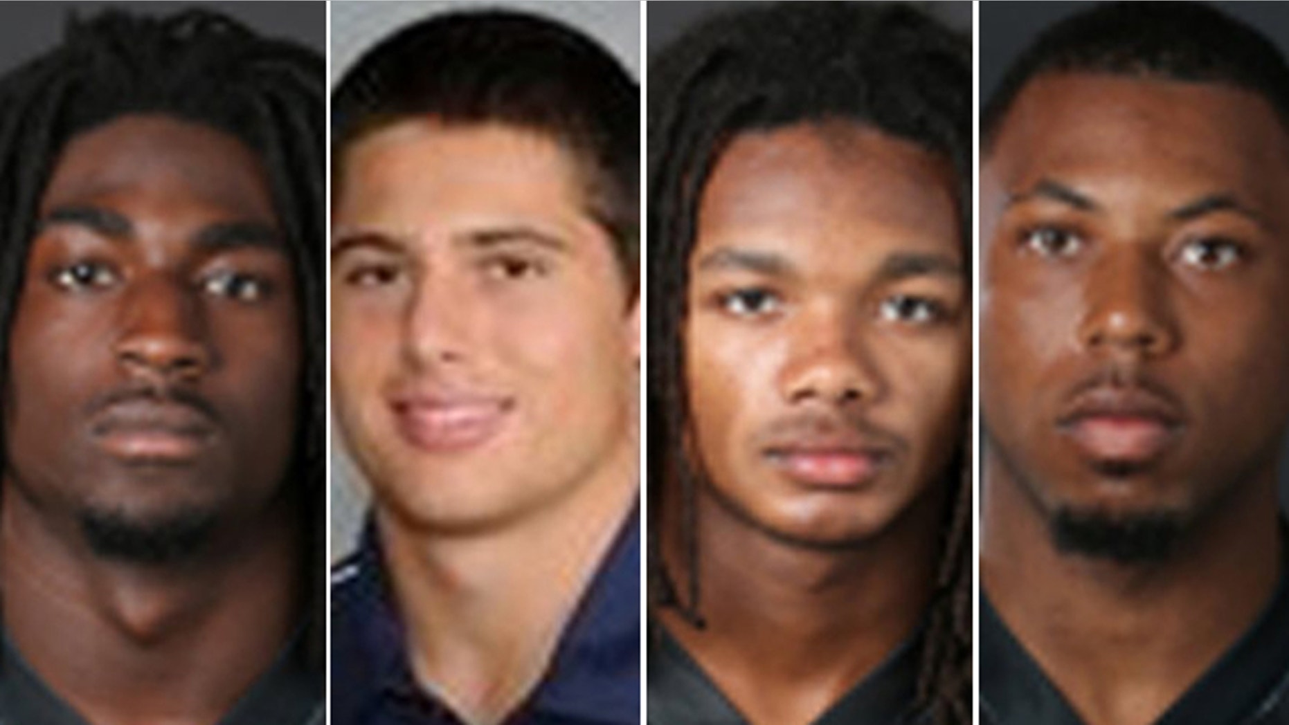 Images provided by Vanderbilt University show from left: Cory Batey, 19, of Nashville, Tenn.; Brandon Vandenburg, 20, of Indio, Calif.; Brandon Banks, 19, of Brandywine, Md.; and Jaborian "Tip" McKenzie, 19, of Woodville, Miss.