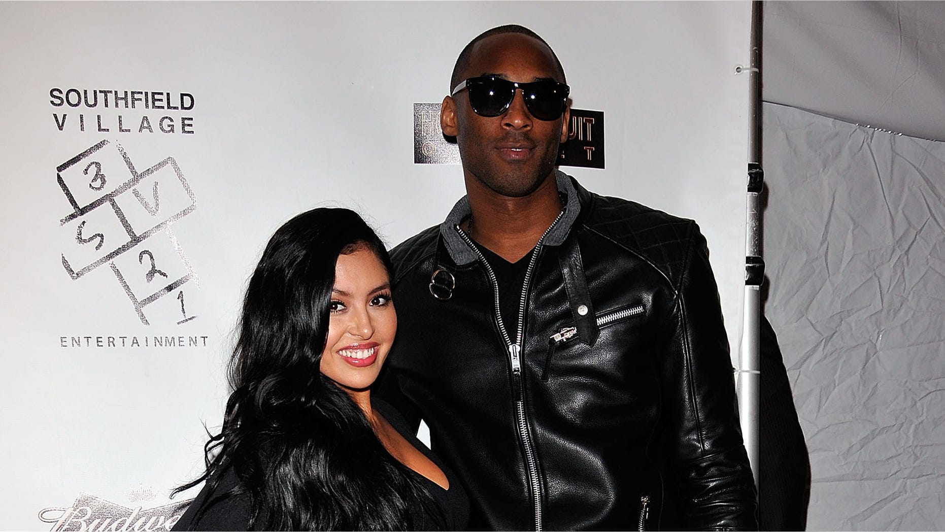 HOLLYWOOD, CA - FEBRUARY 19: NBA superstar Kobe Bryant (R) arrives with wife Vanessa at the after-party for his hand and footprint ceremony, held at Boulevard3 on February 19, 2011 in Hollywood, California. (Photo by Michael Tullberg/Getty Images)